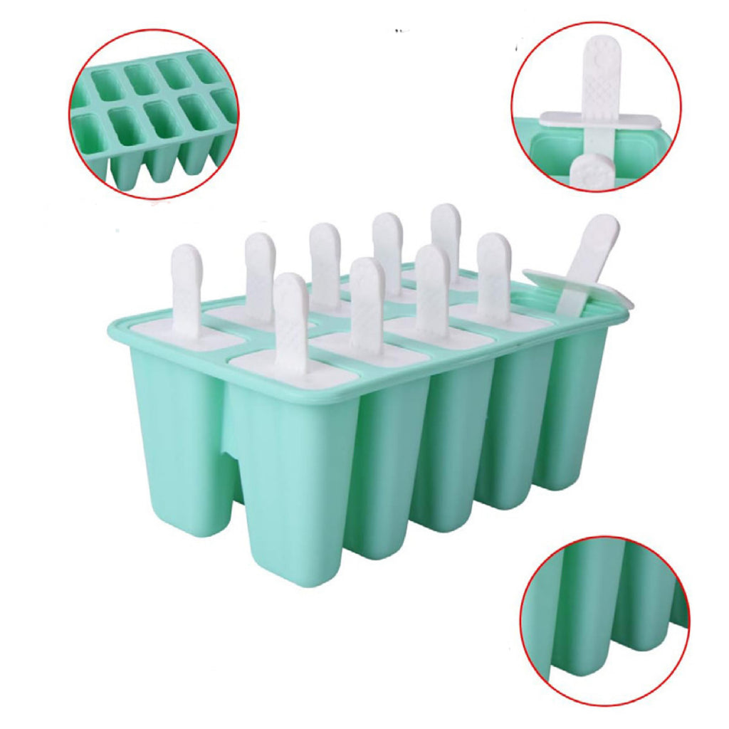 Silicone Popsicle Mold With 10 Cavities