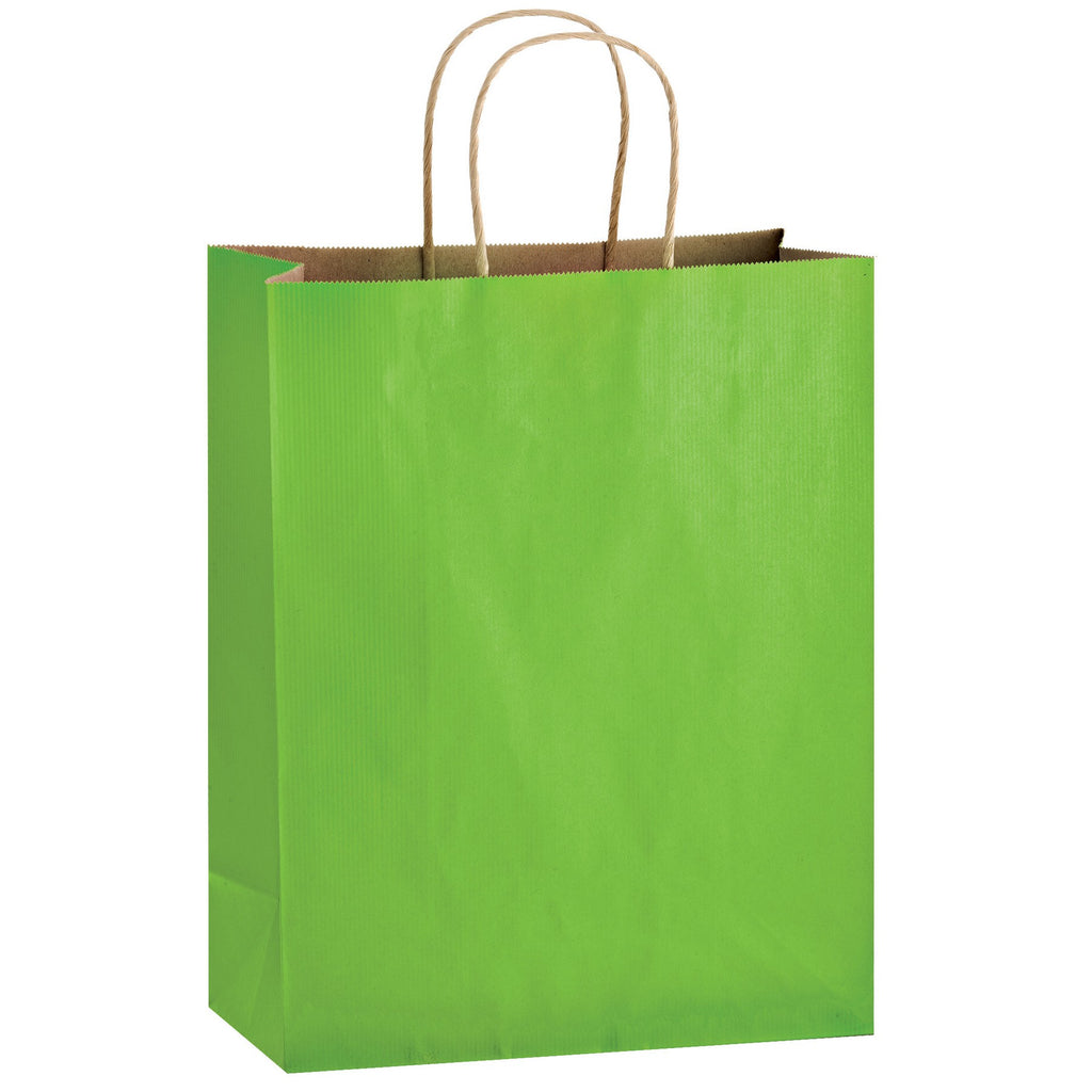 Matte Color Paper Shopper Tote Bag (10"x5"x13")