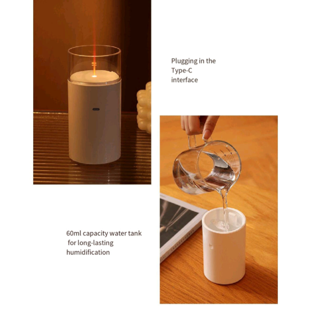 NoFlame Diffuser Flicker Car USB Oil Humidifier