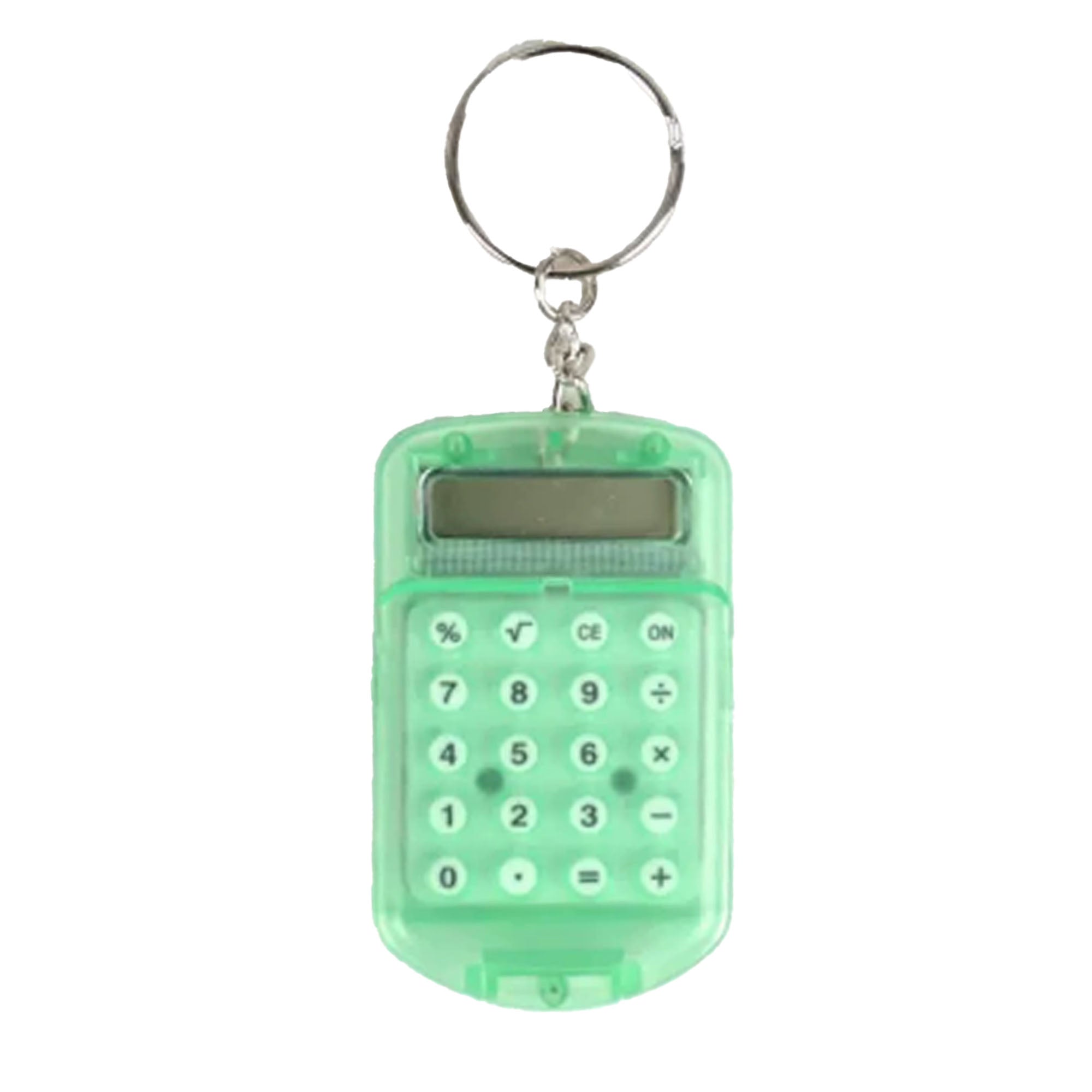 Mini Transparent Flip Calculator Keychain Portable Math Tool