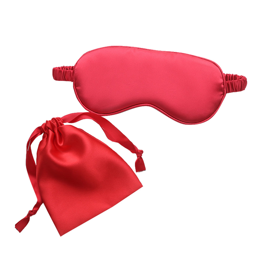 Imitation Silk Storage Eye Mask Cloth Bag Two-Piece Set