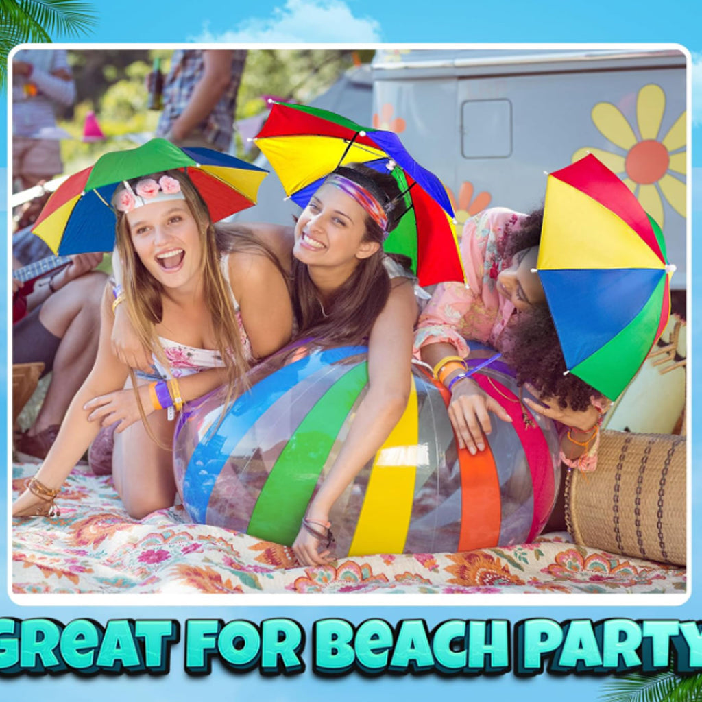 Rainbow Colorful Beach Party Hats