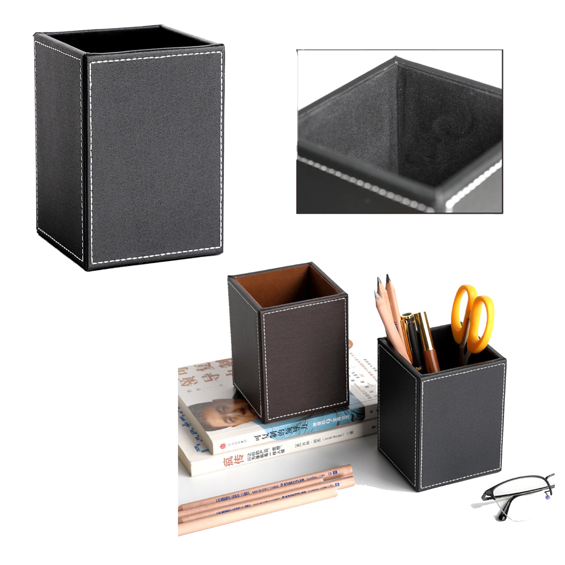 Pu Leather Pen Holder