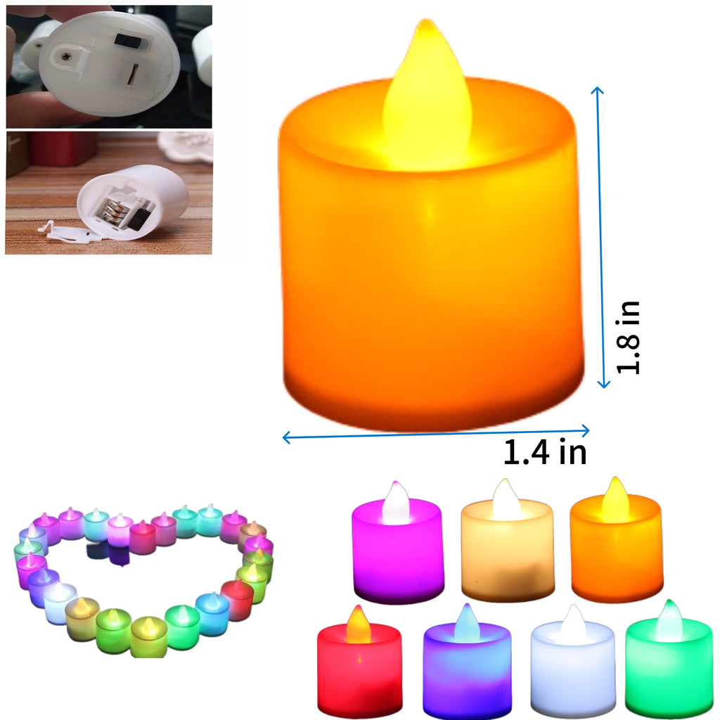 Colorful Electronic Candle Light With Screw