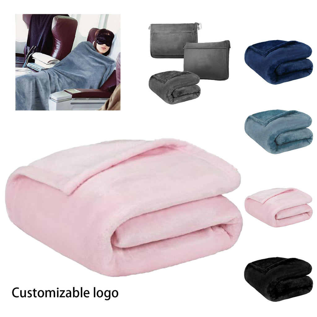 Flannel Blanket Travel Airplane Blanket