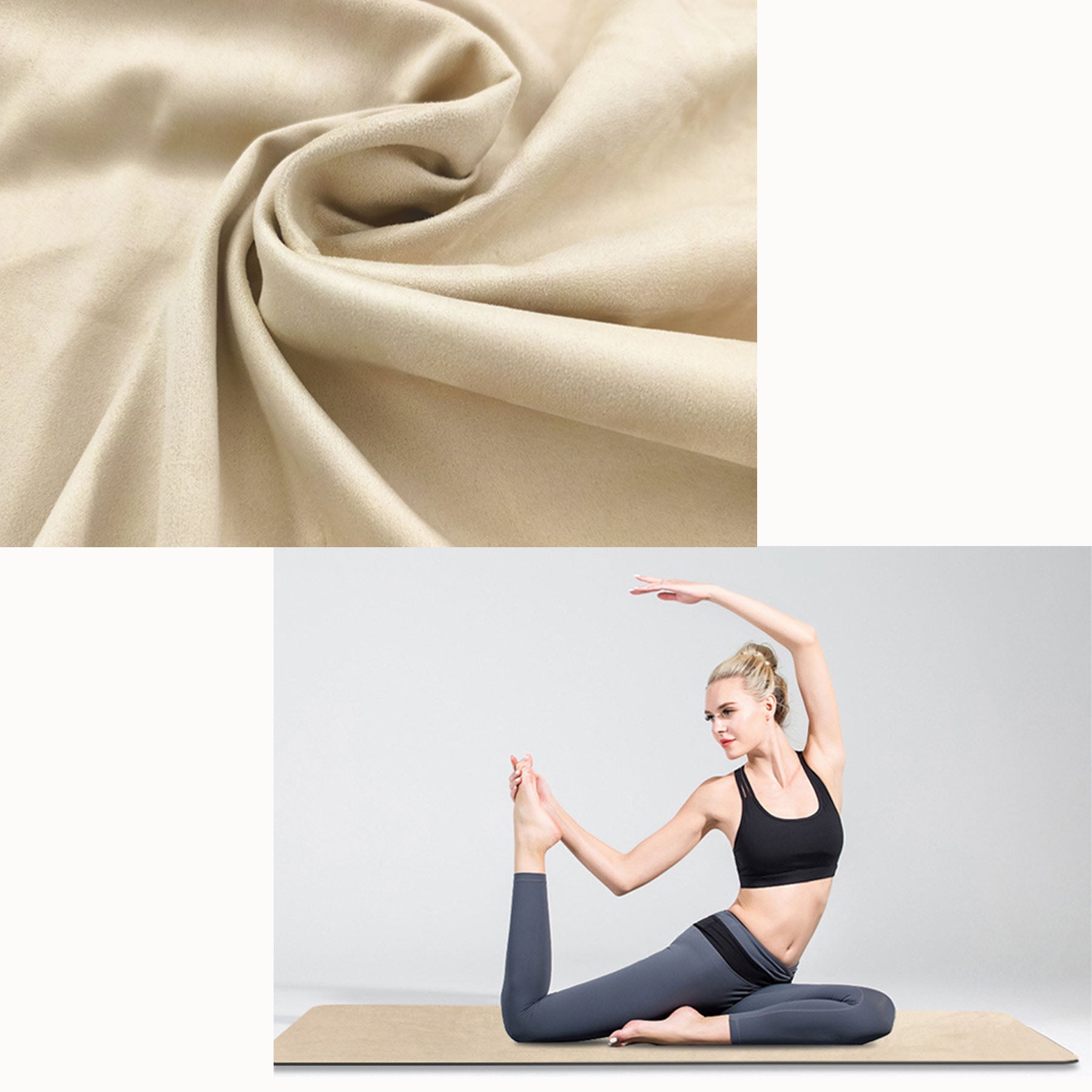 Double Sided Plush Yoga Towel