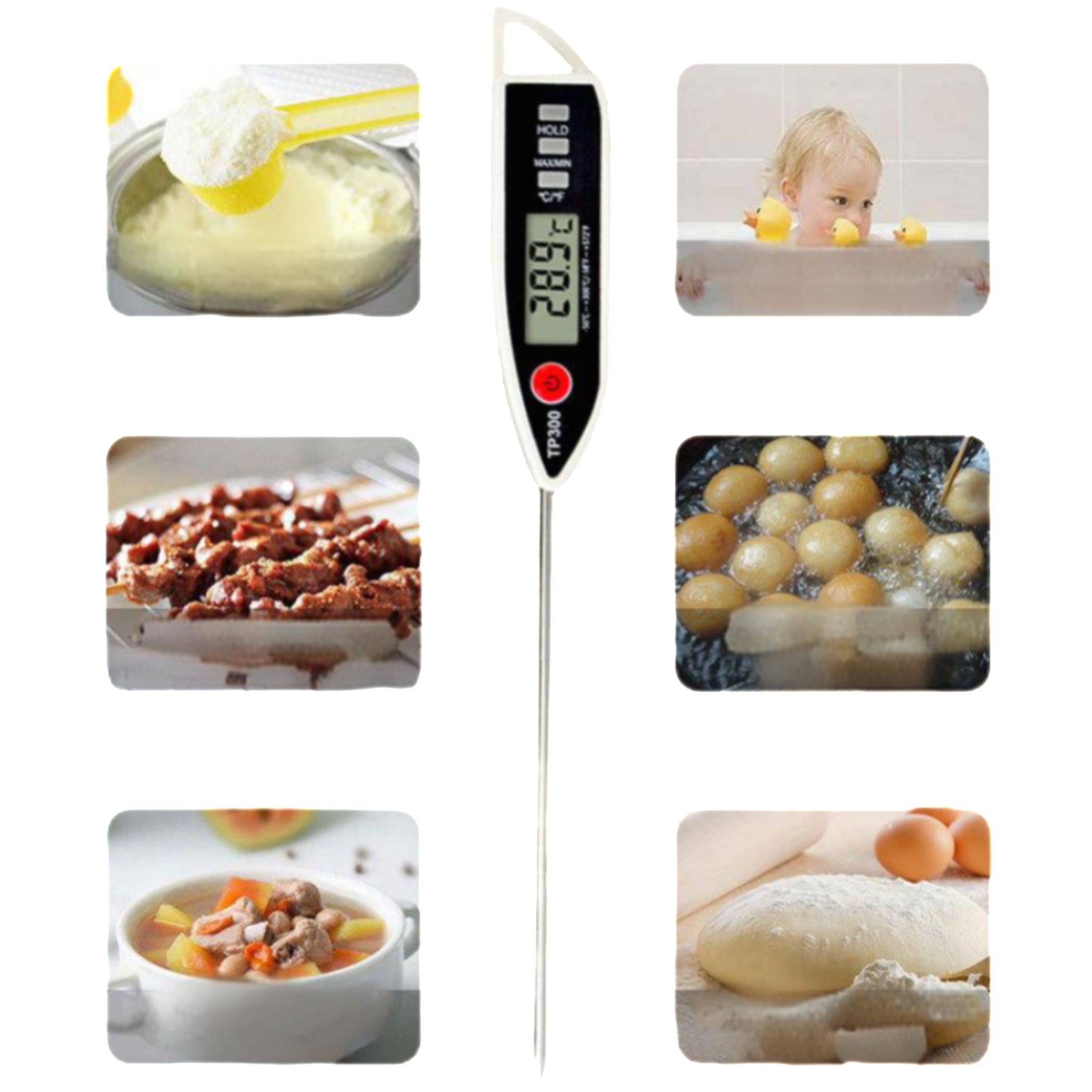 Probe - type Food Thermometer for Meat and Baby Bottles