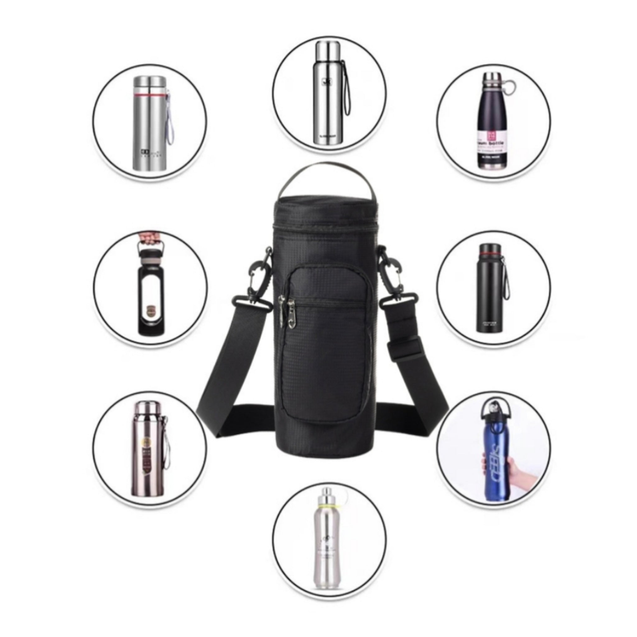 Insulated Thermal 50.7oz Water Bottle Cover Oxford Travel