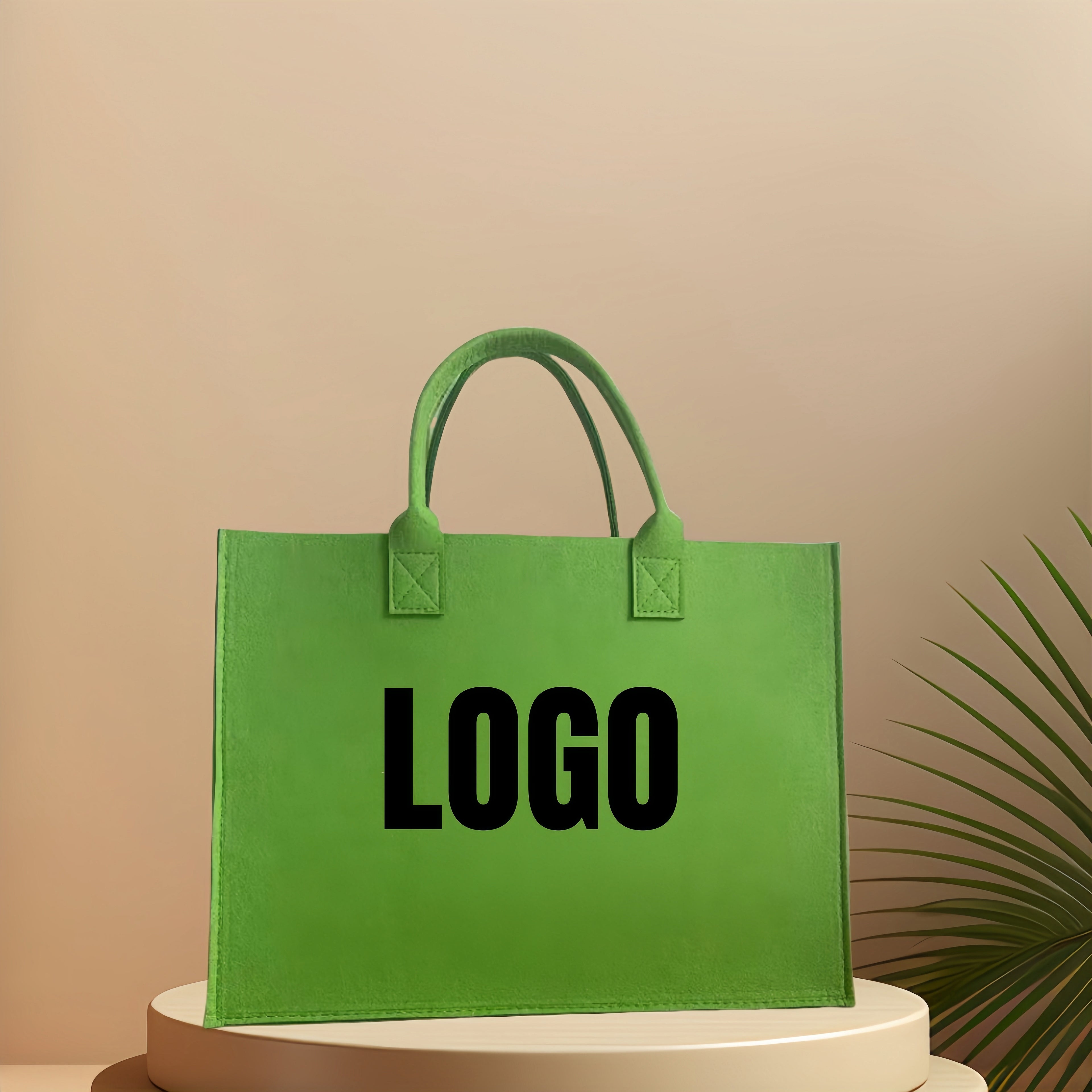 Three - Color Felt Tote Shopping Bags