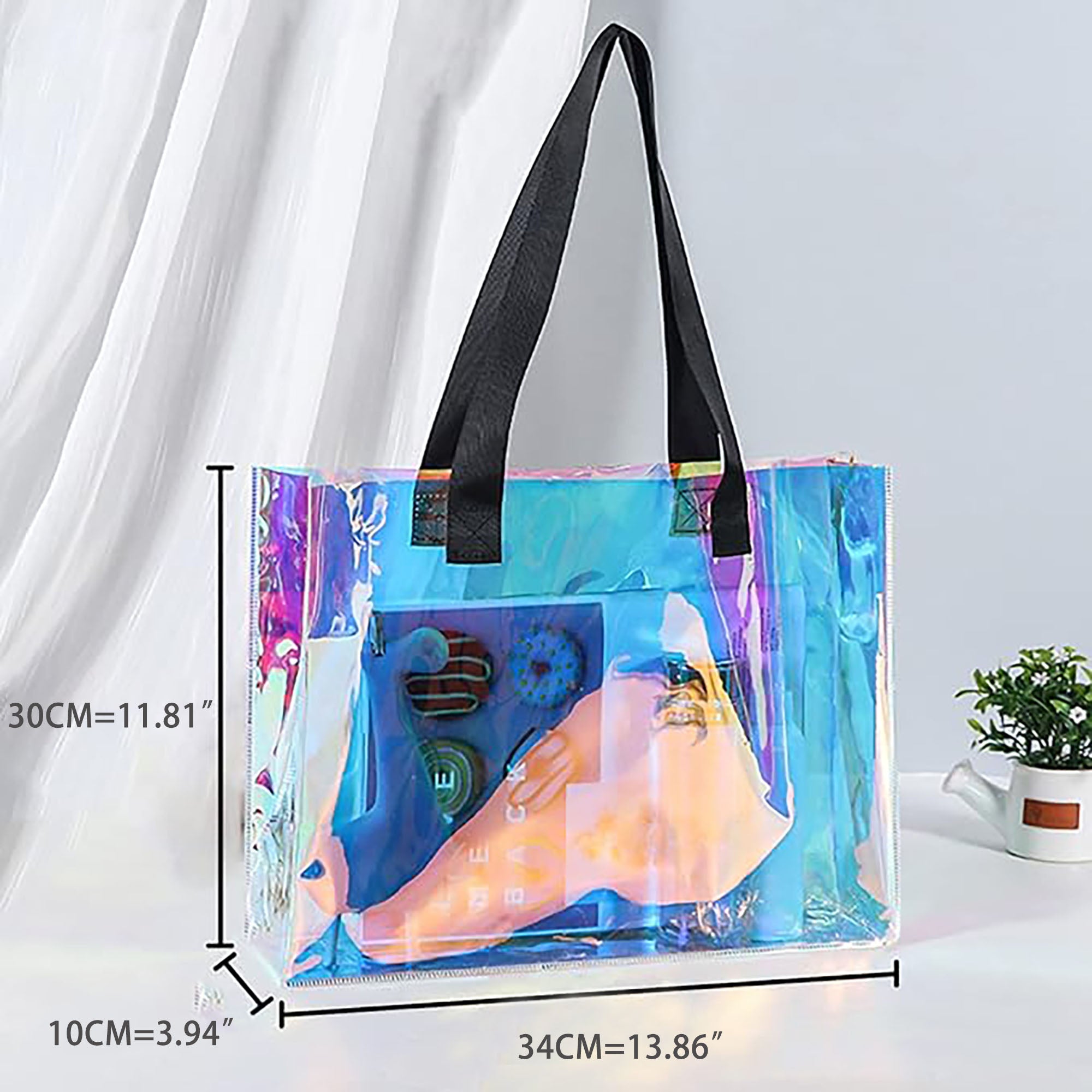 Pvc Laser Glitter Jelly Tote Bag