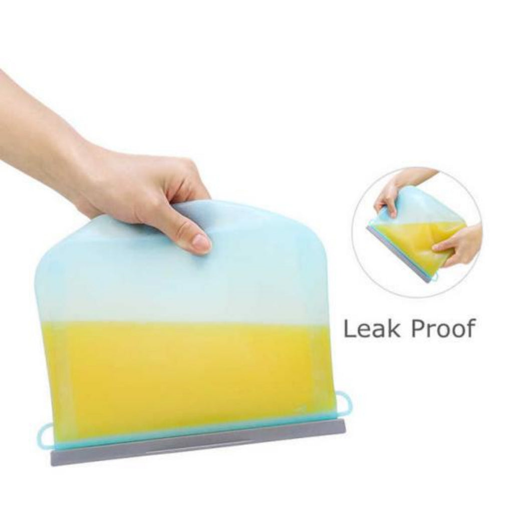 Kitchen Accessories Eco Friendly Reusable Ziplock Silicone Food Storage Bag 1000Ml