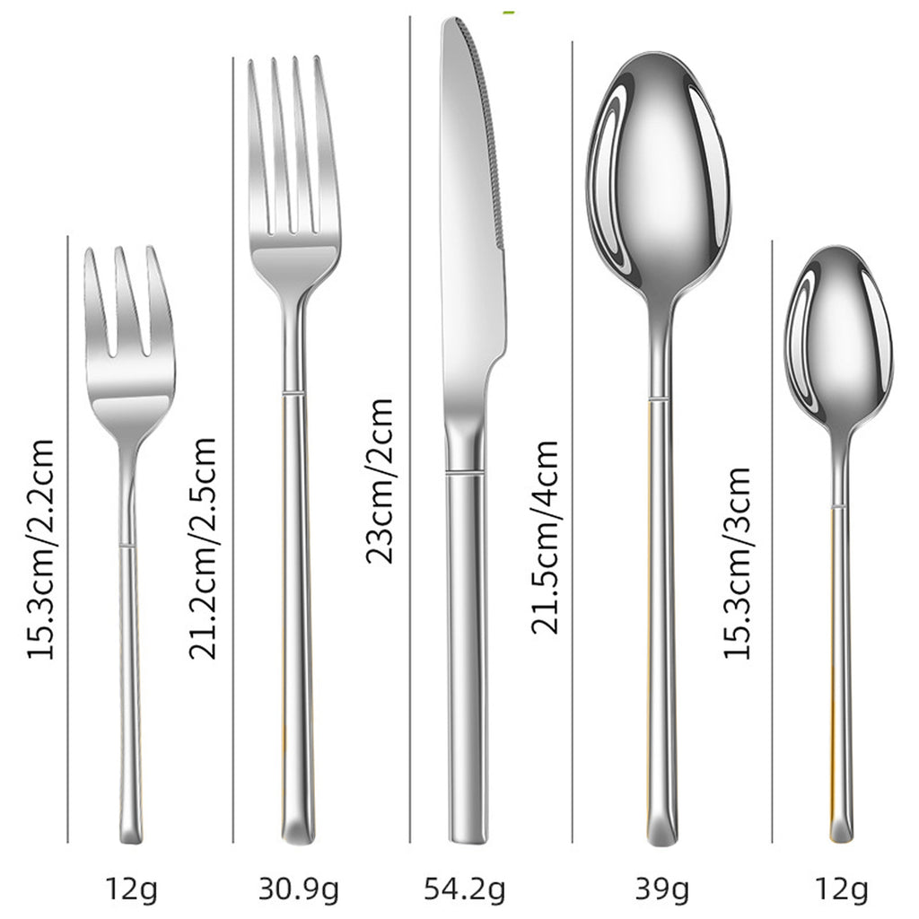Stainless Steel Tableware Set Of 30 Pieces