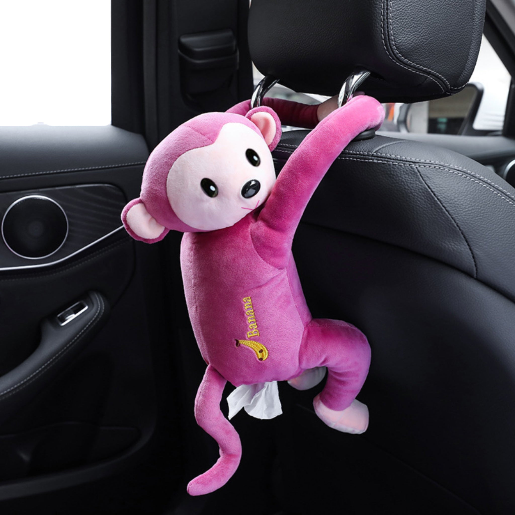 Pipi Monkey Plush In - car Tissue Box