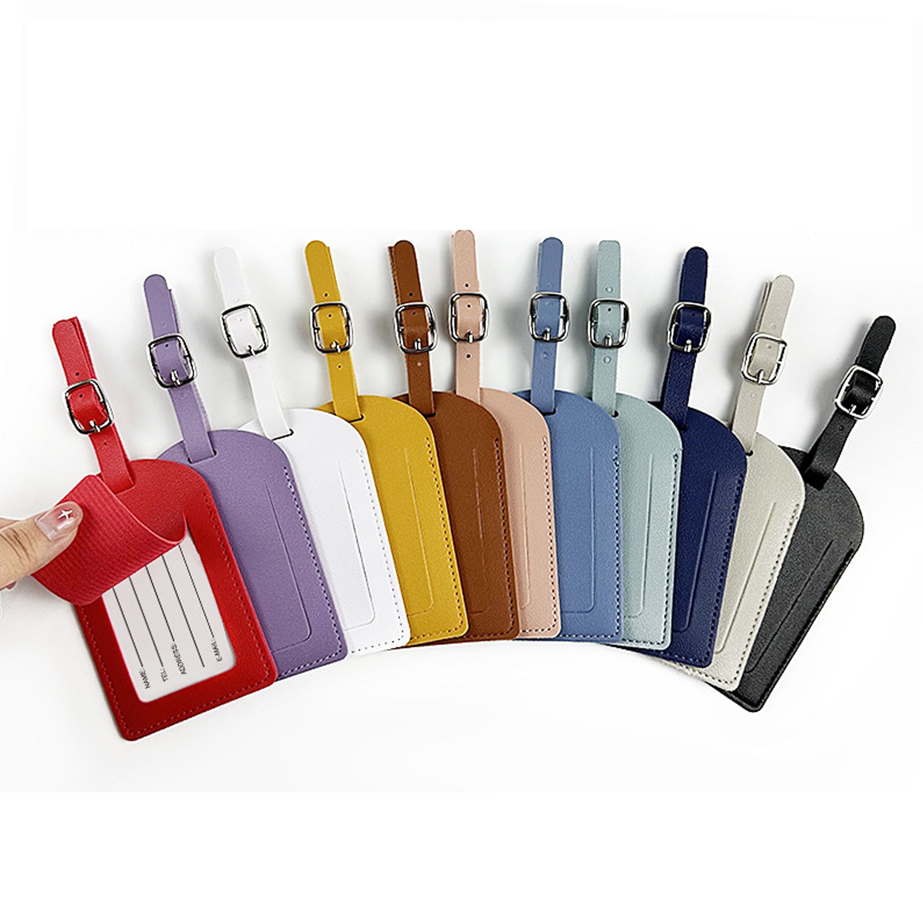 PU Leather Signature Paper Luggage Tag
