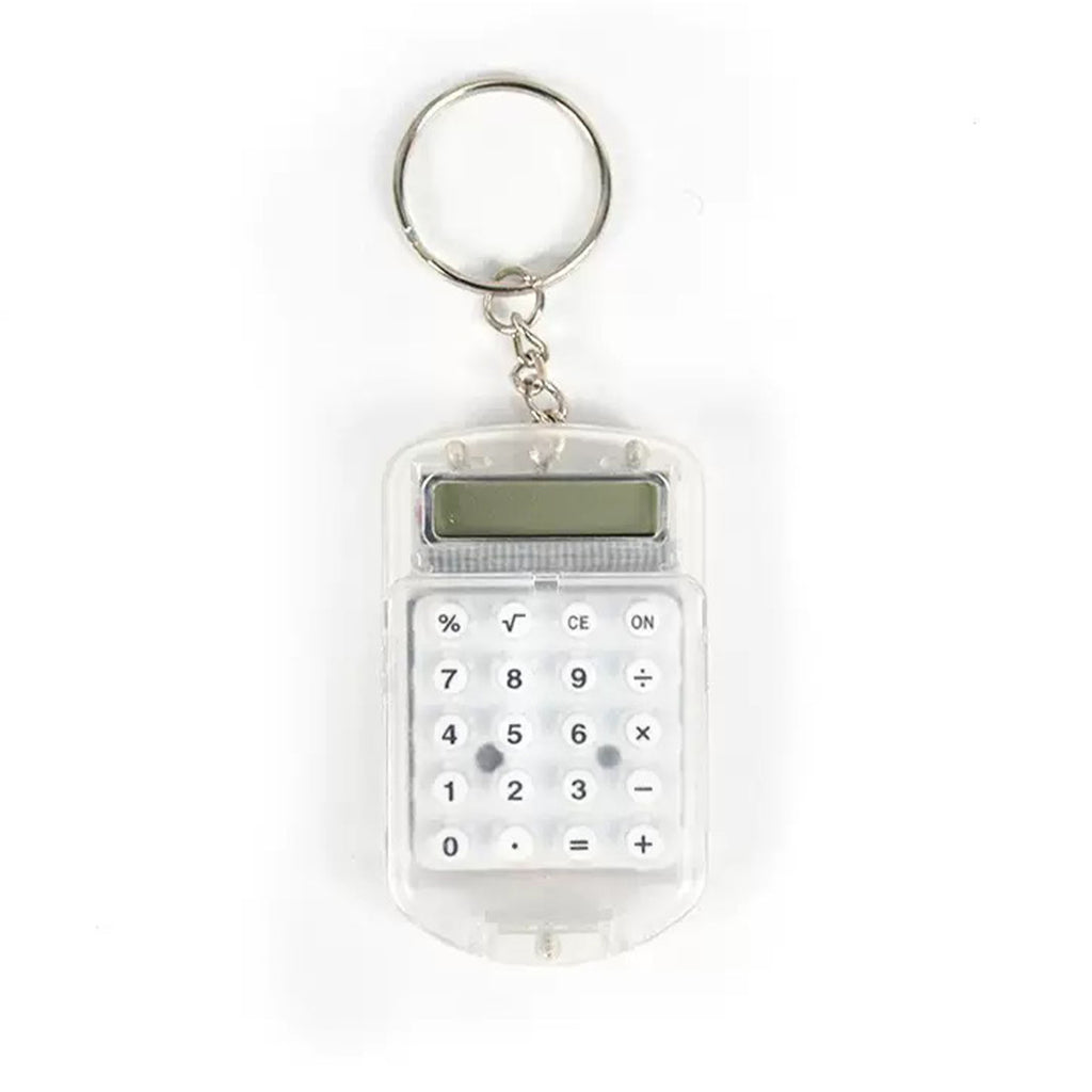 Mini Transparent Flip Calculator Keychain Portable Math Tool