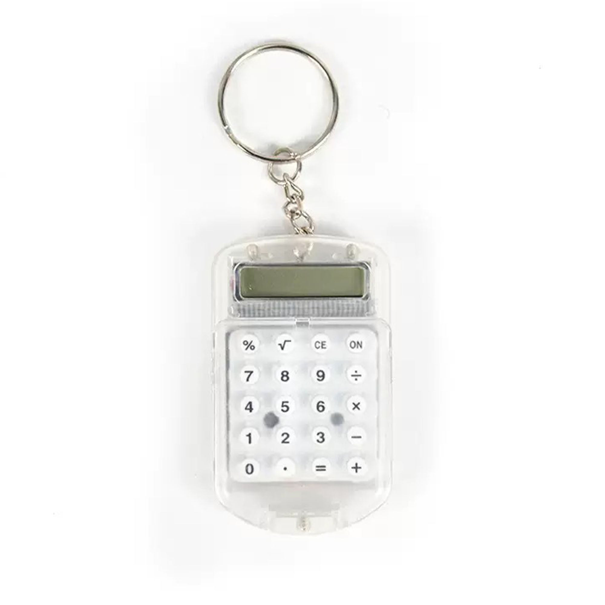 Mini Transparent Flip Calculator Keychain Portable Math Tool