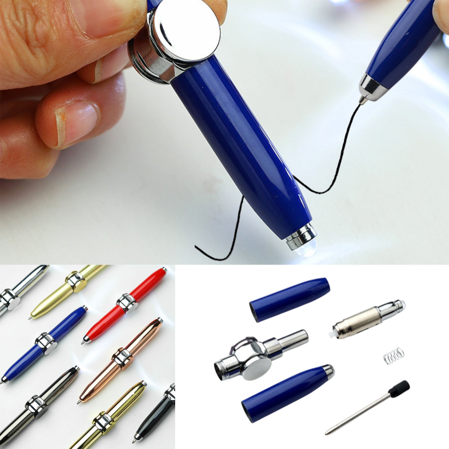 Glow Spin LED Ballpoint Pen