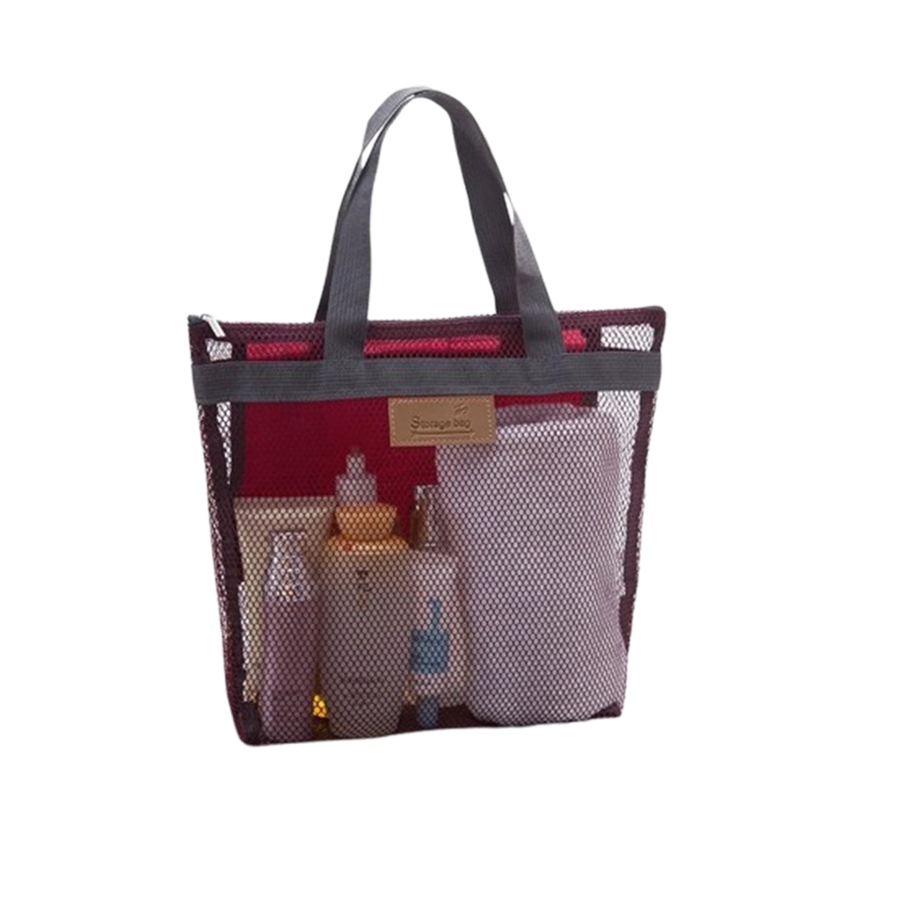 Portable Bath Organizer Mesh Shower Bag