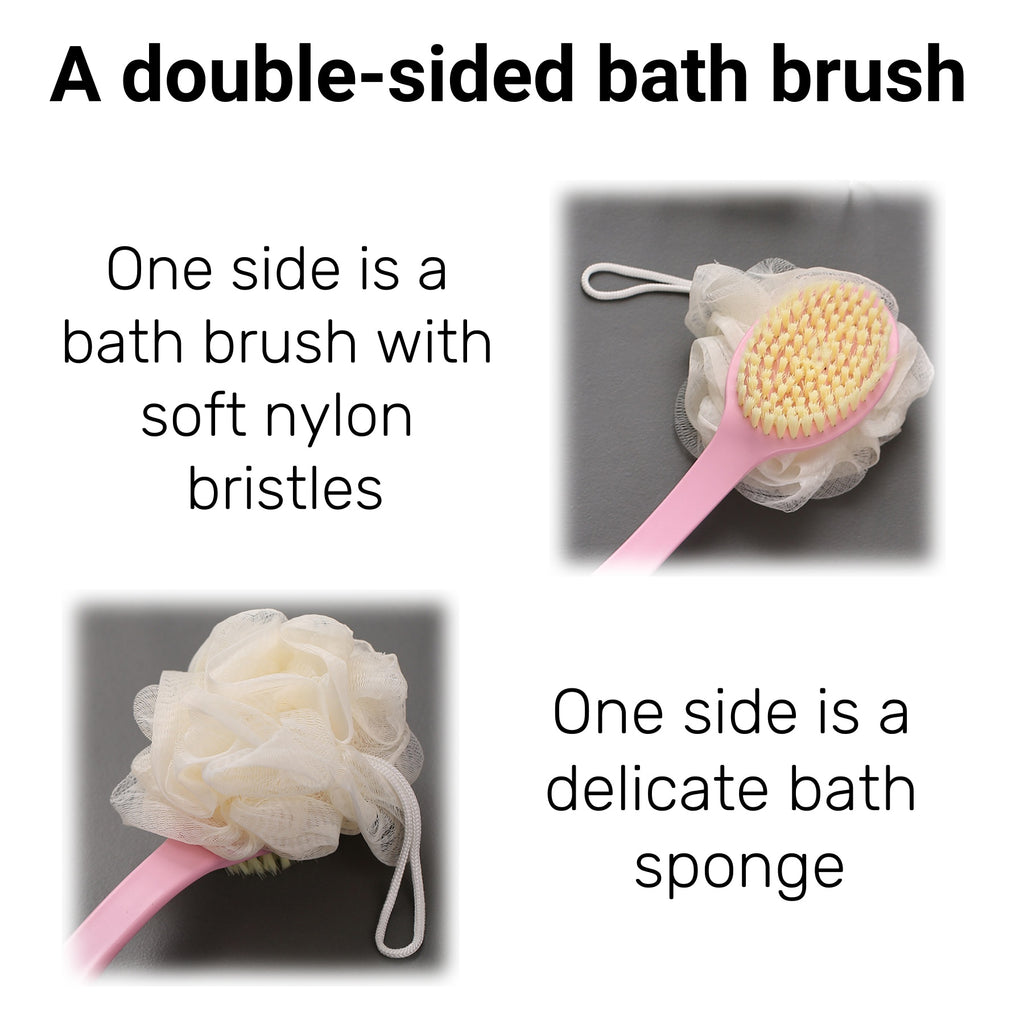 Long - Handled Soft - Bristle Bath Scrubber