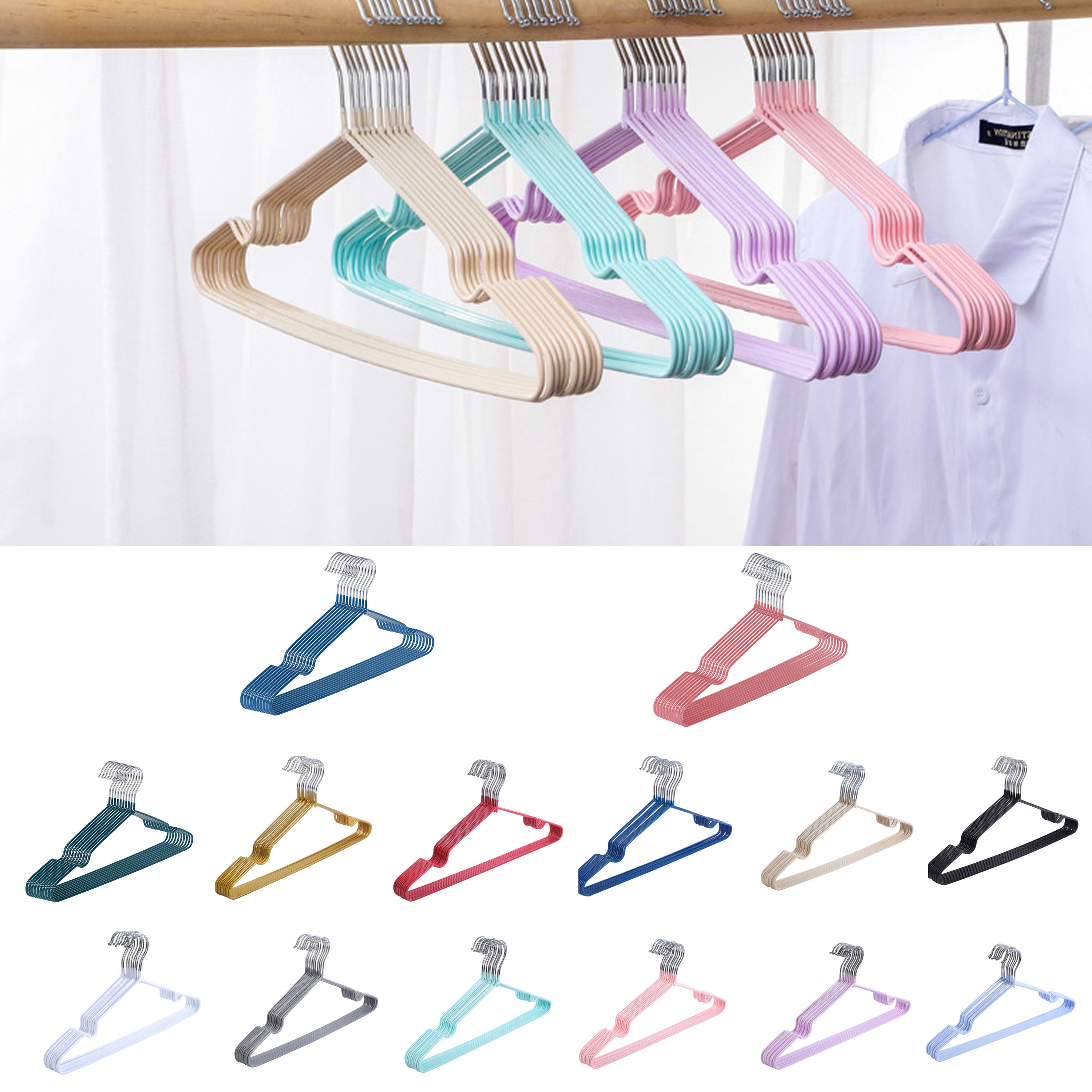 Metal Reinforced Simple Non-Slip Clothing Rack