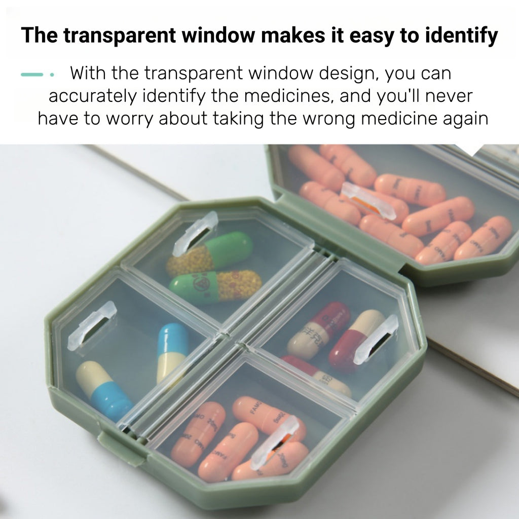 Mini Six-compartment Portable Moisture-proof Pill Box