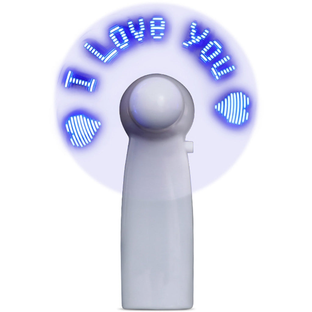 Three-Speed Charging Mini Editing Flash LED Fan Customizable