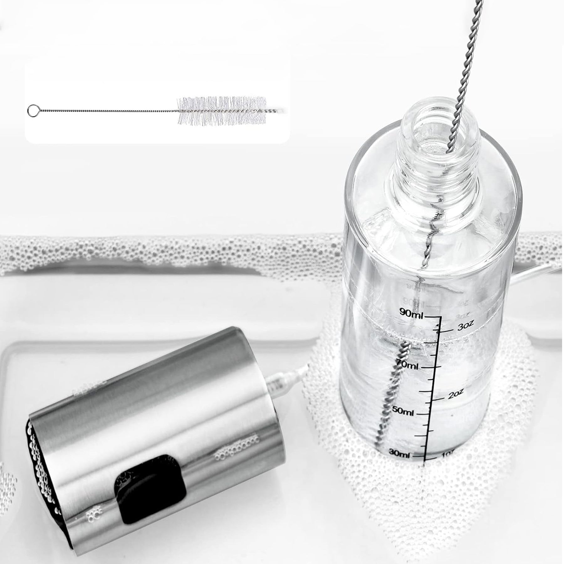 Stainless Steel Oil Spray Bottle With Scale