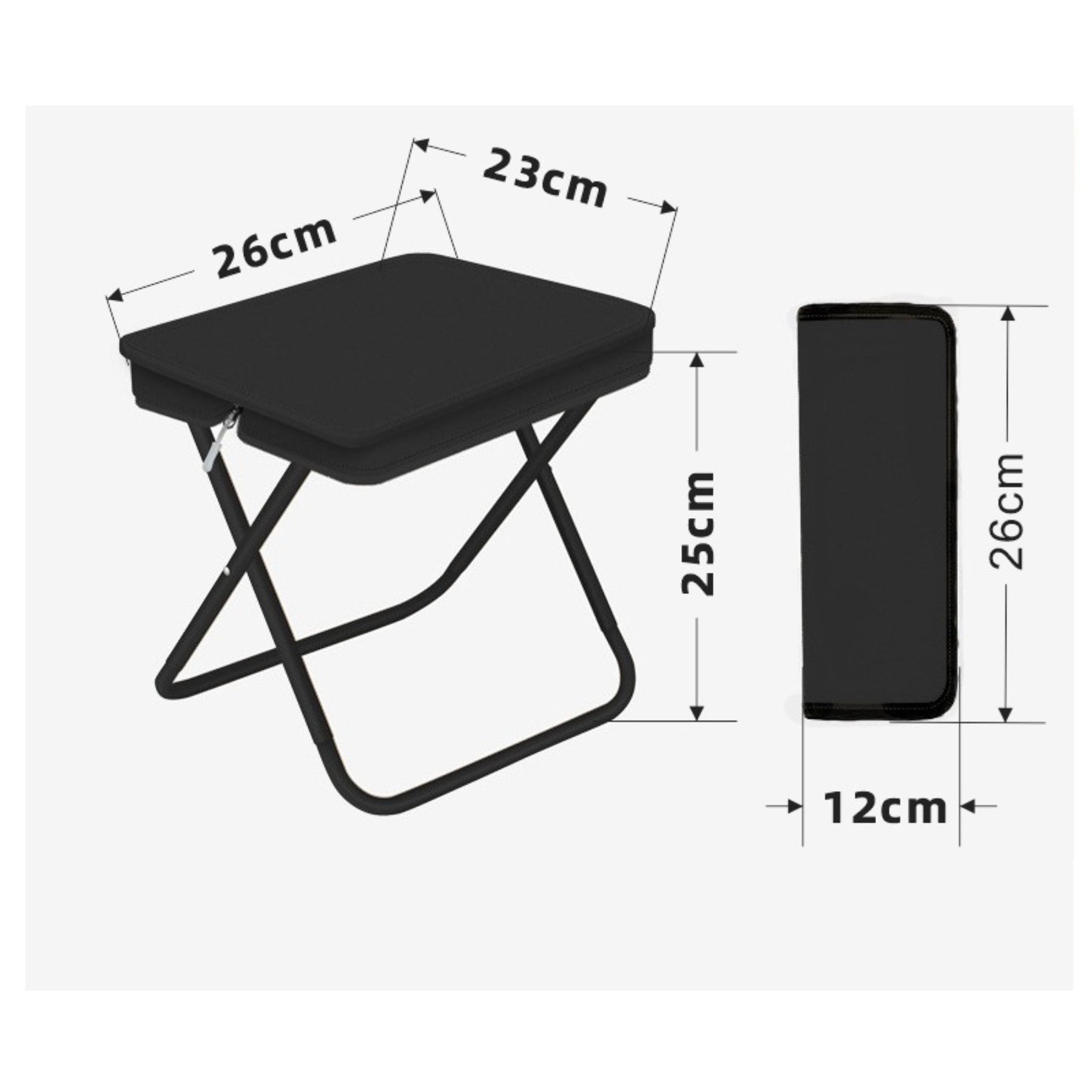 Portable Outdoor Hand Zipper Bag Folding Stool
