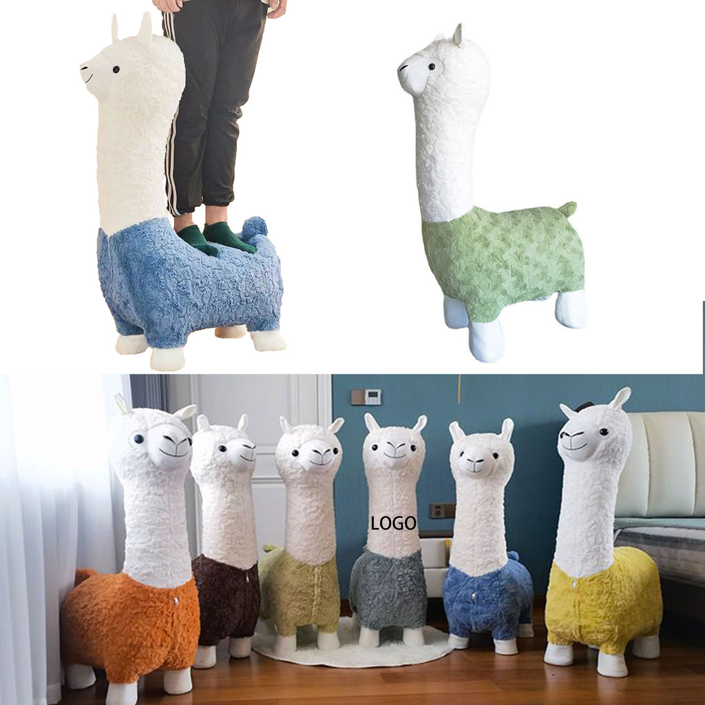 Oversized Alpaca Cartoon Stool Floor Ornament
