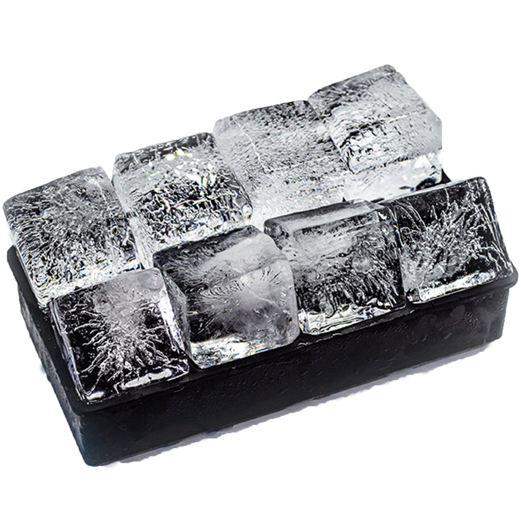 Large Size Silicone Ice Cube Molds With Leak Proof Removable Lid