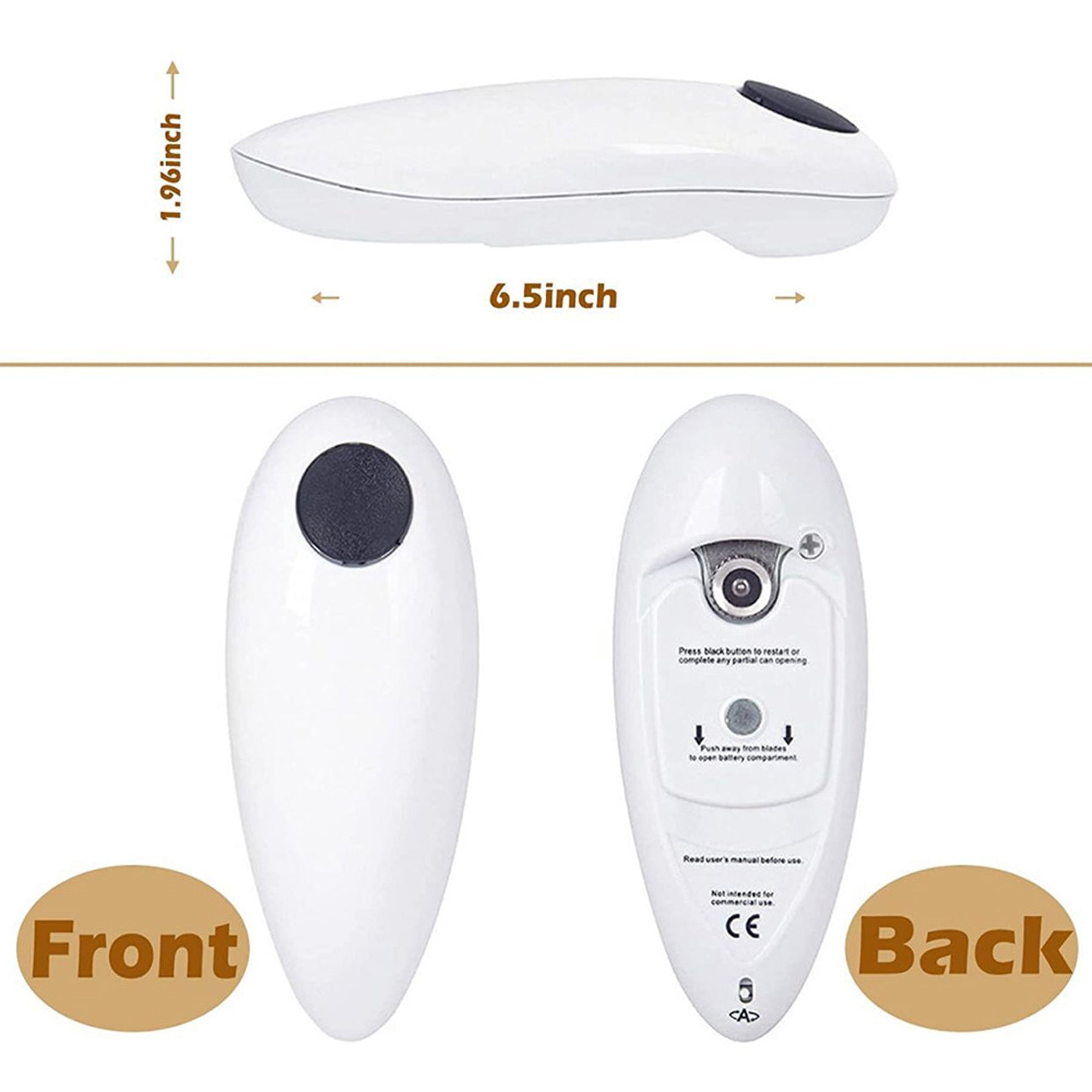 Electric Can Opener With Bottle Opener Wrench