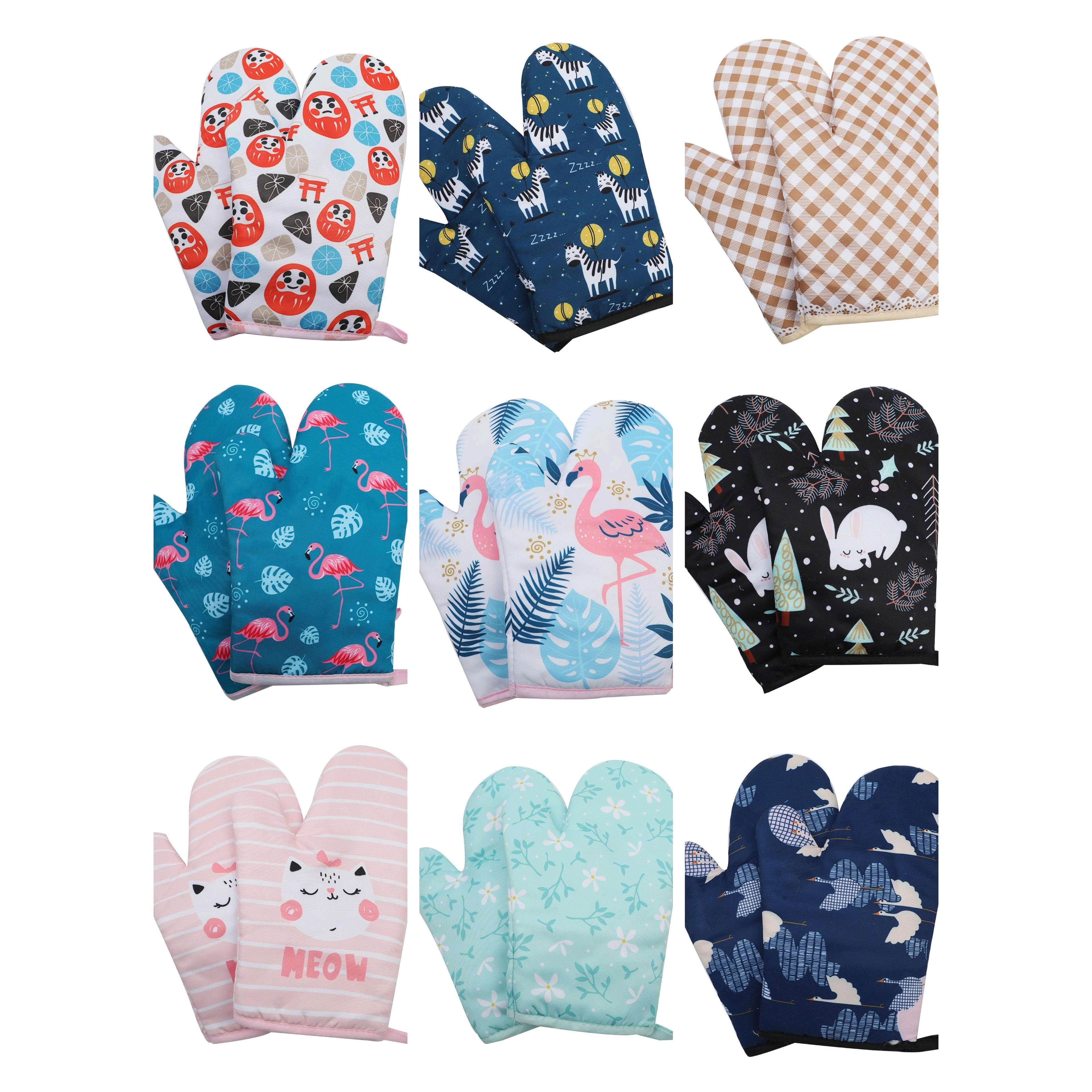 Nordic Scandi Oven Mitts Heat Resistant Thickened Baking