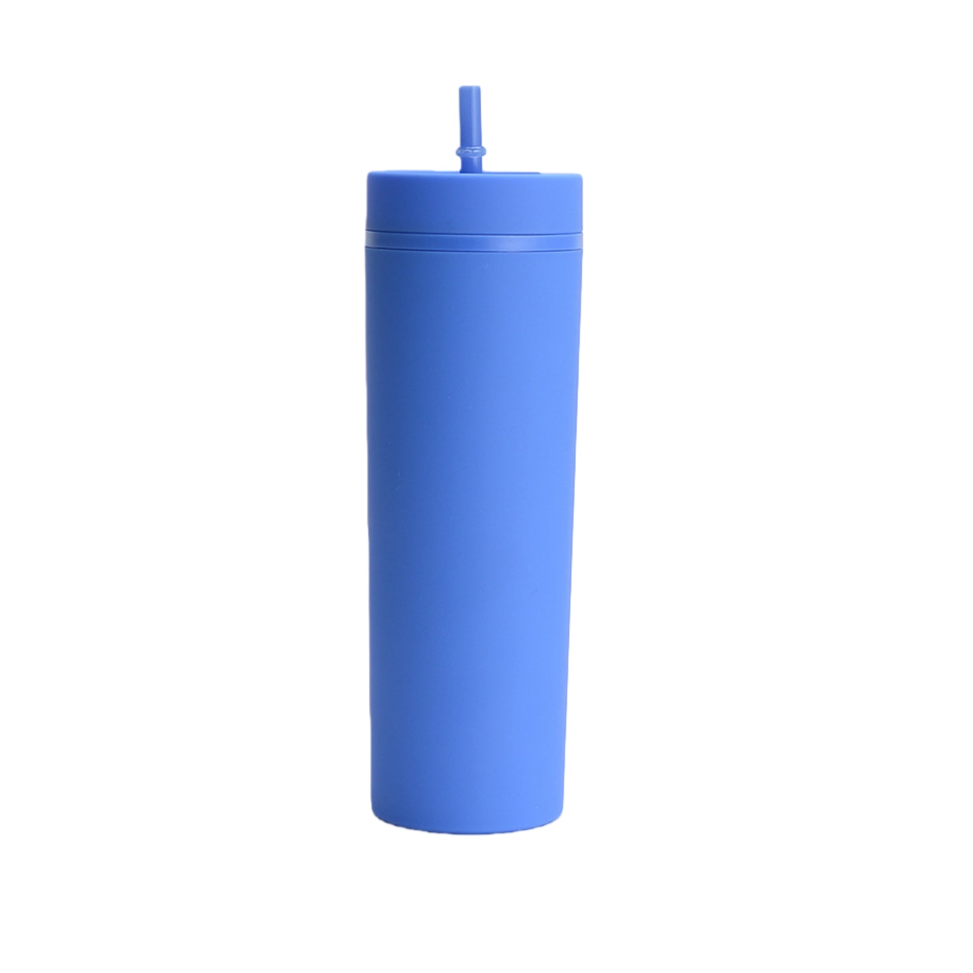 16Oz Double Wall Skinny Tumbler With Straw