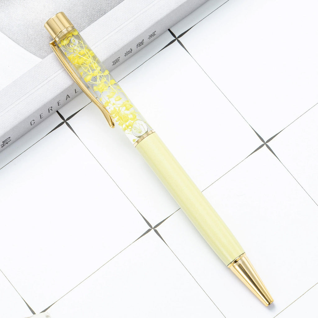 Fill The Oil With Dried Flower Ballpoint Pens