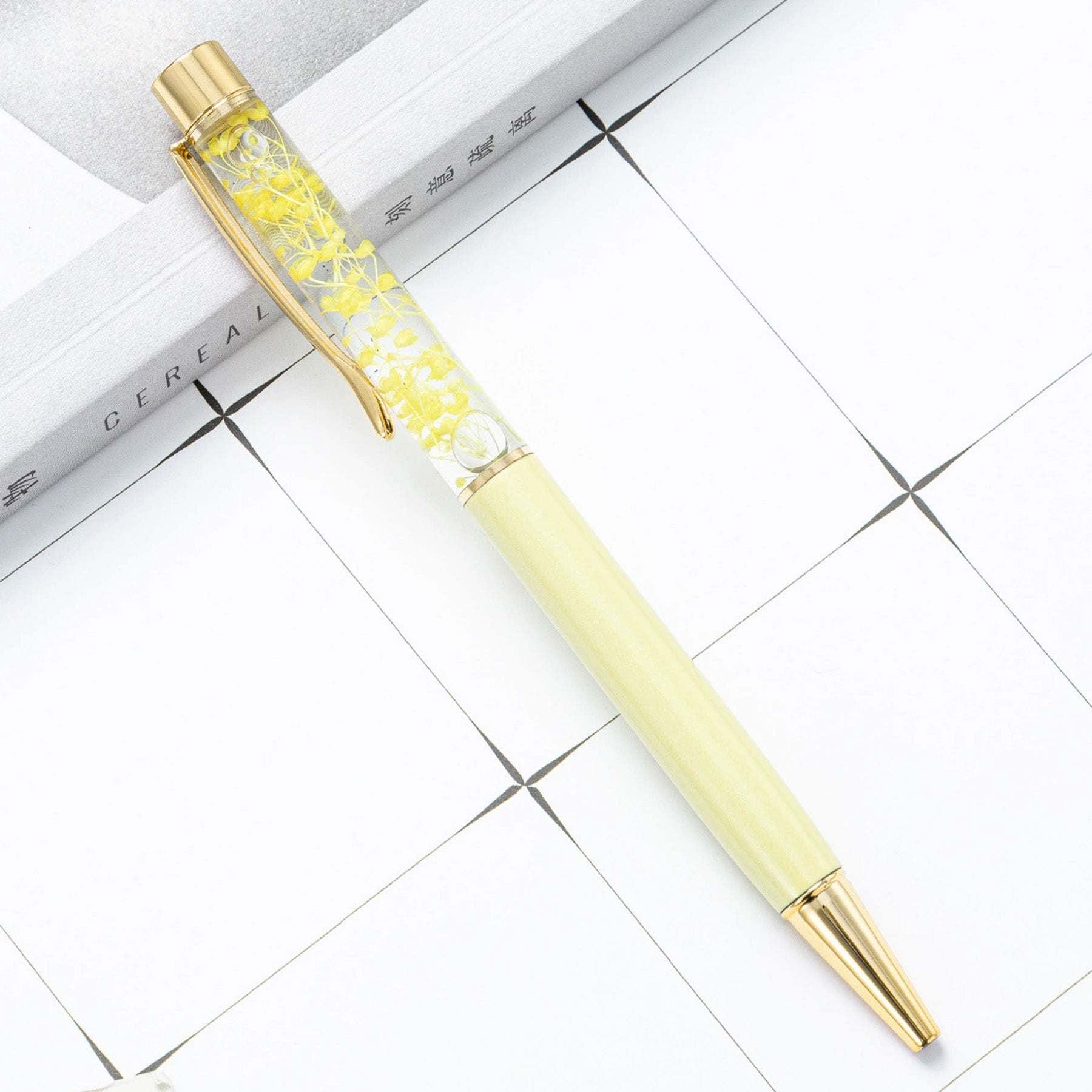 Fill The Oil With Dried Flower Ballpoint Pens