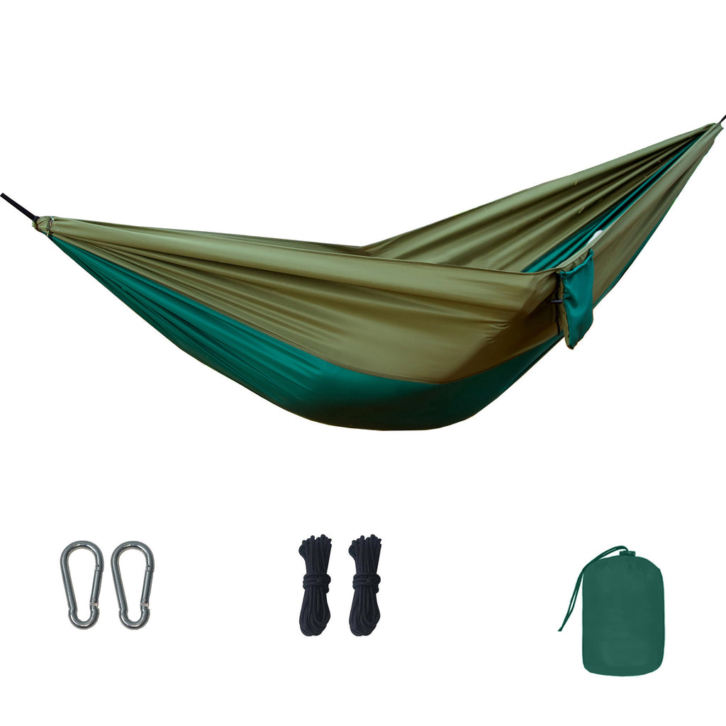 Outdoor Hammock Double Anti - Rollover Color Blocking