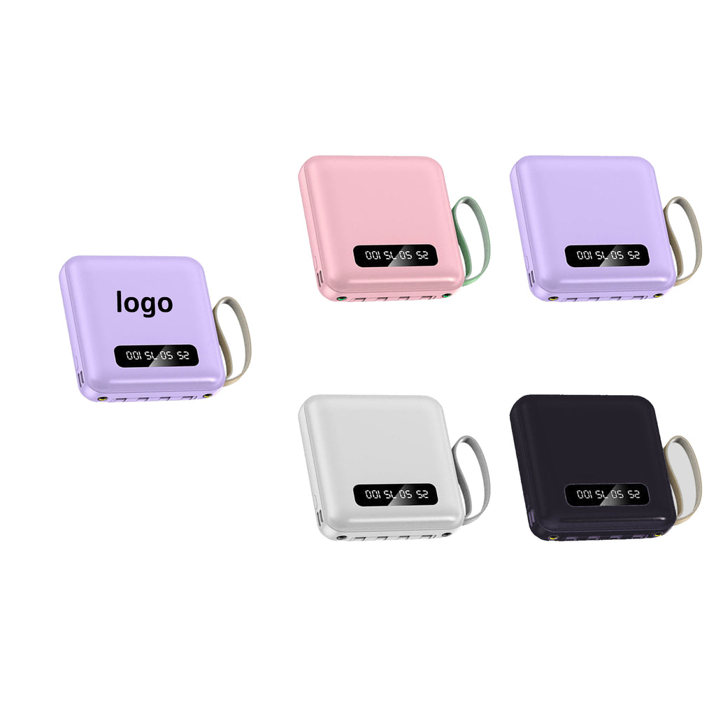 Led Power Bank With Removable Cable