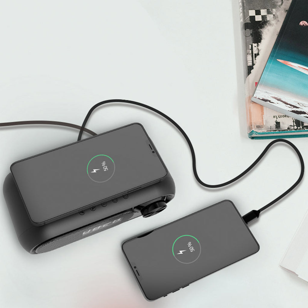 Multi-in-one Wireless Charger Bass Bluetooth Speaker