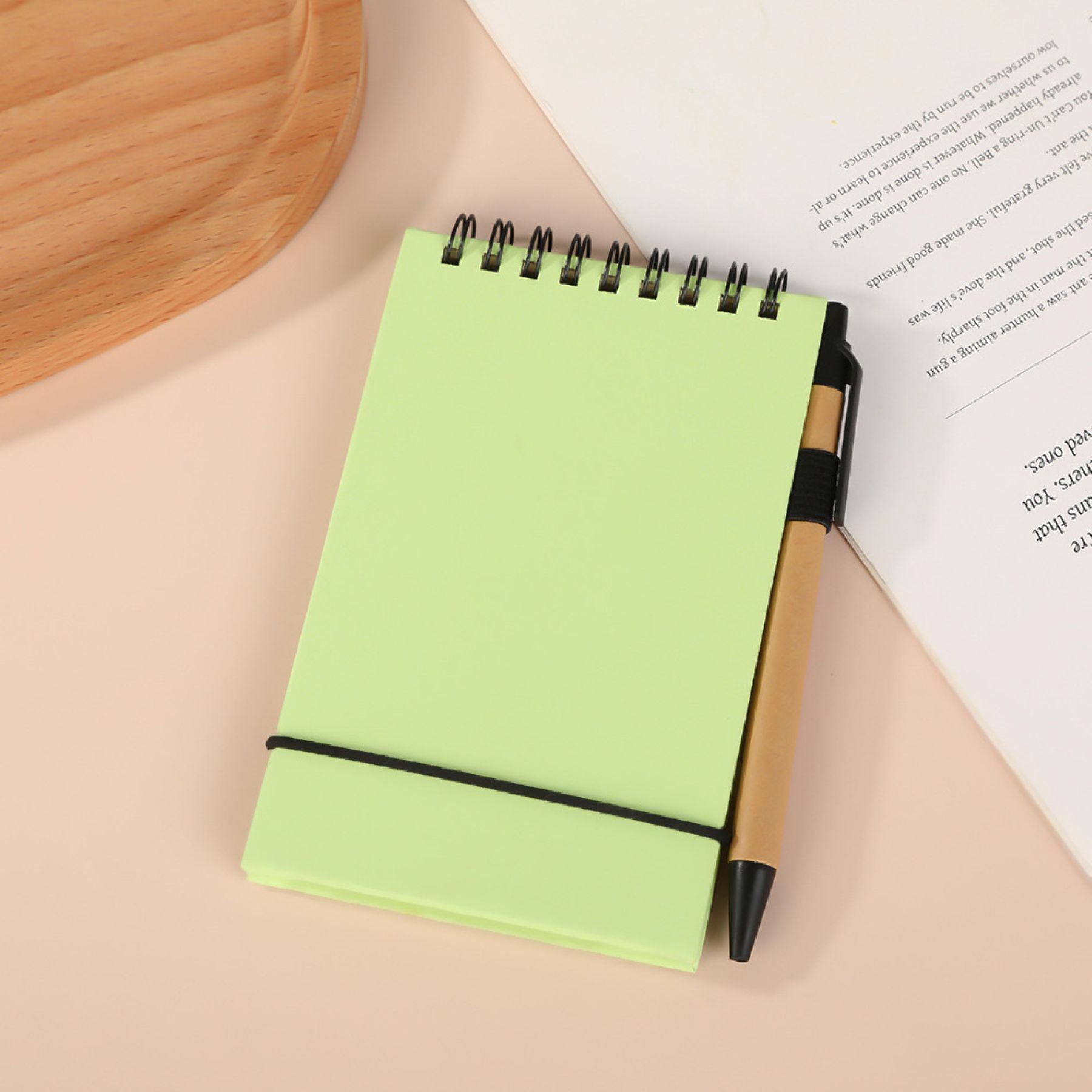 Solid-color Pocket Notepad (Including One Pen)