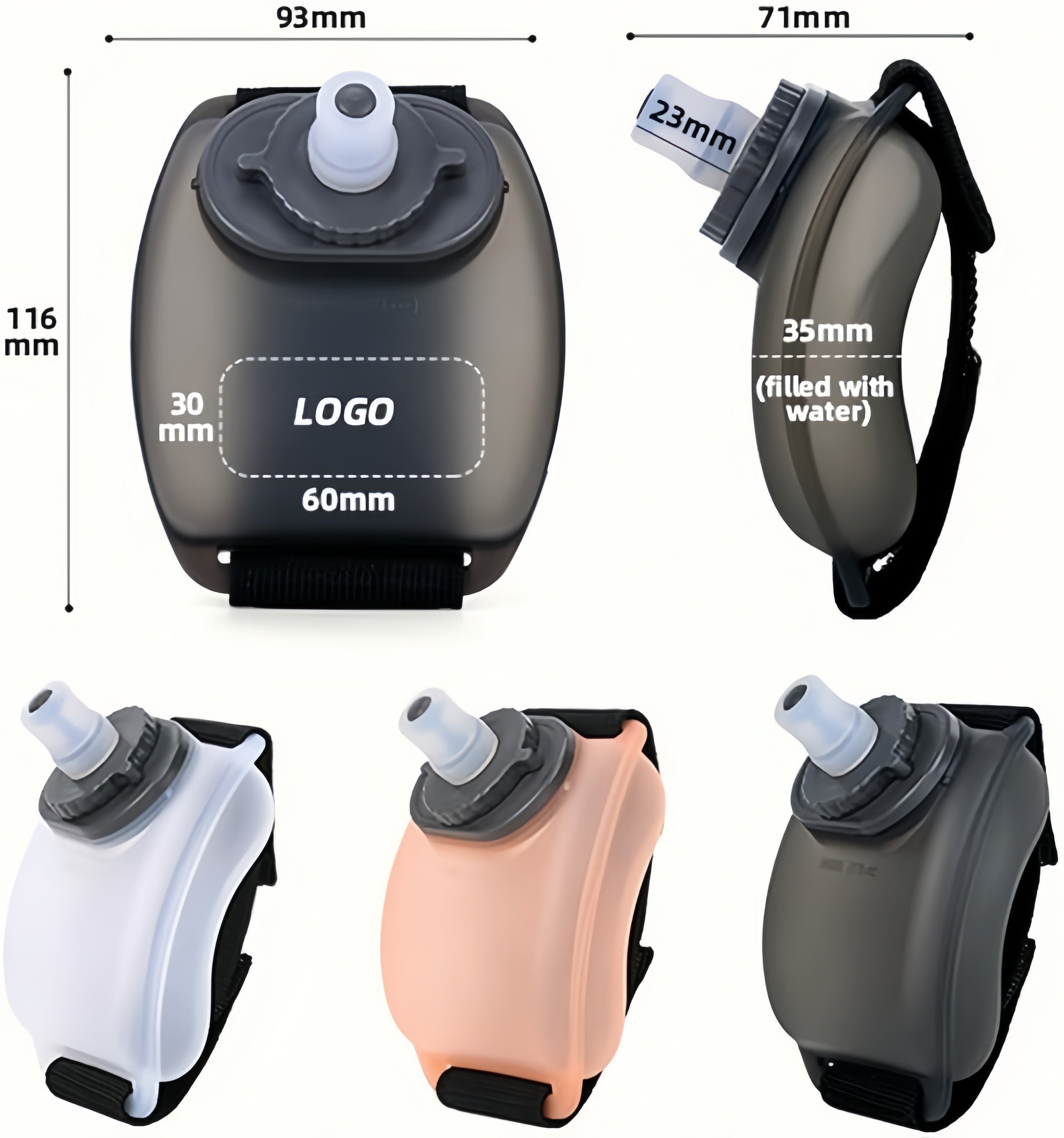 Hot Summer Outdoor Running Wrist Water Bottle