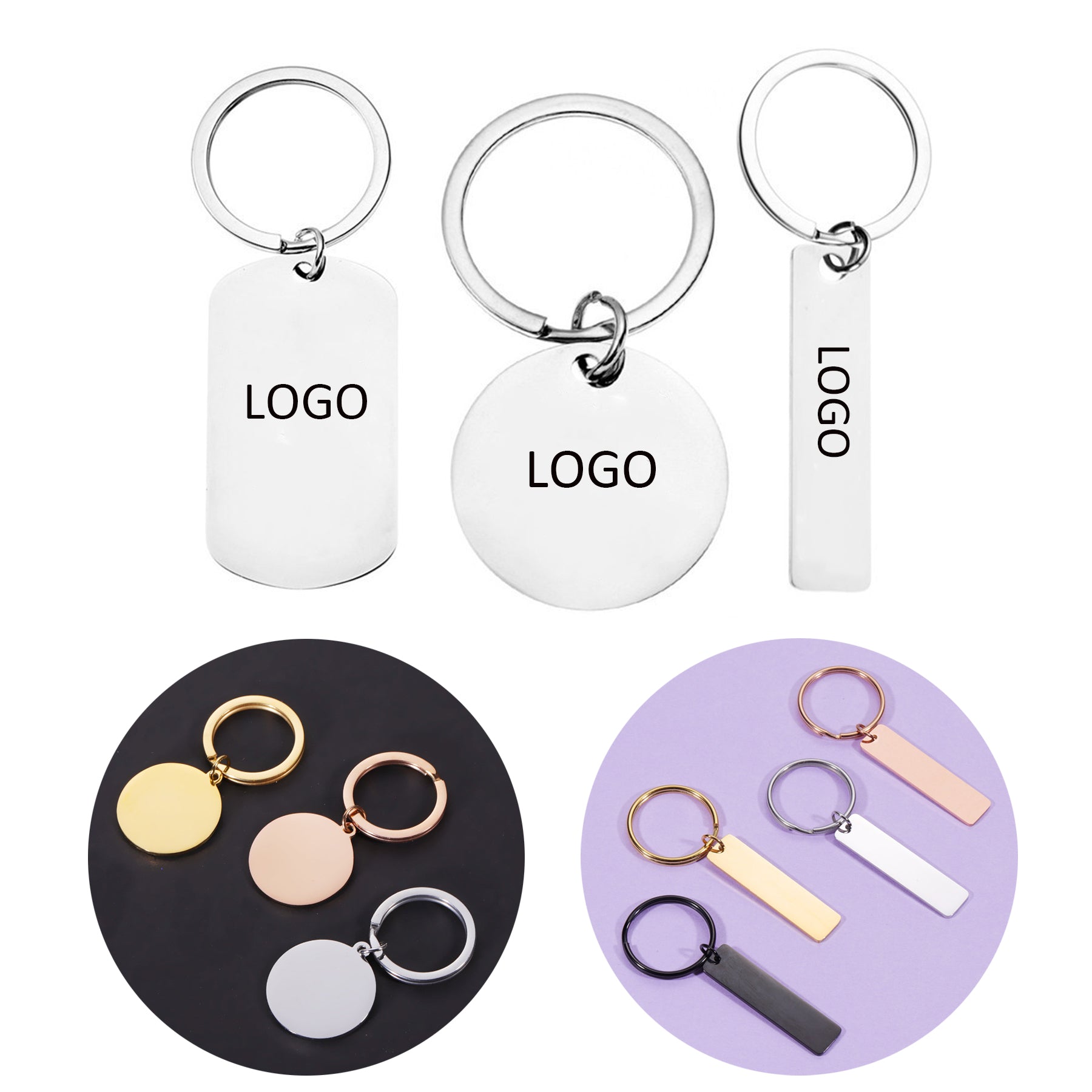Stainless Steel Key Chain Tags