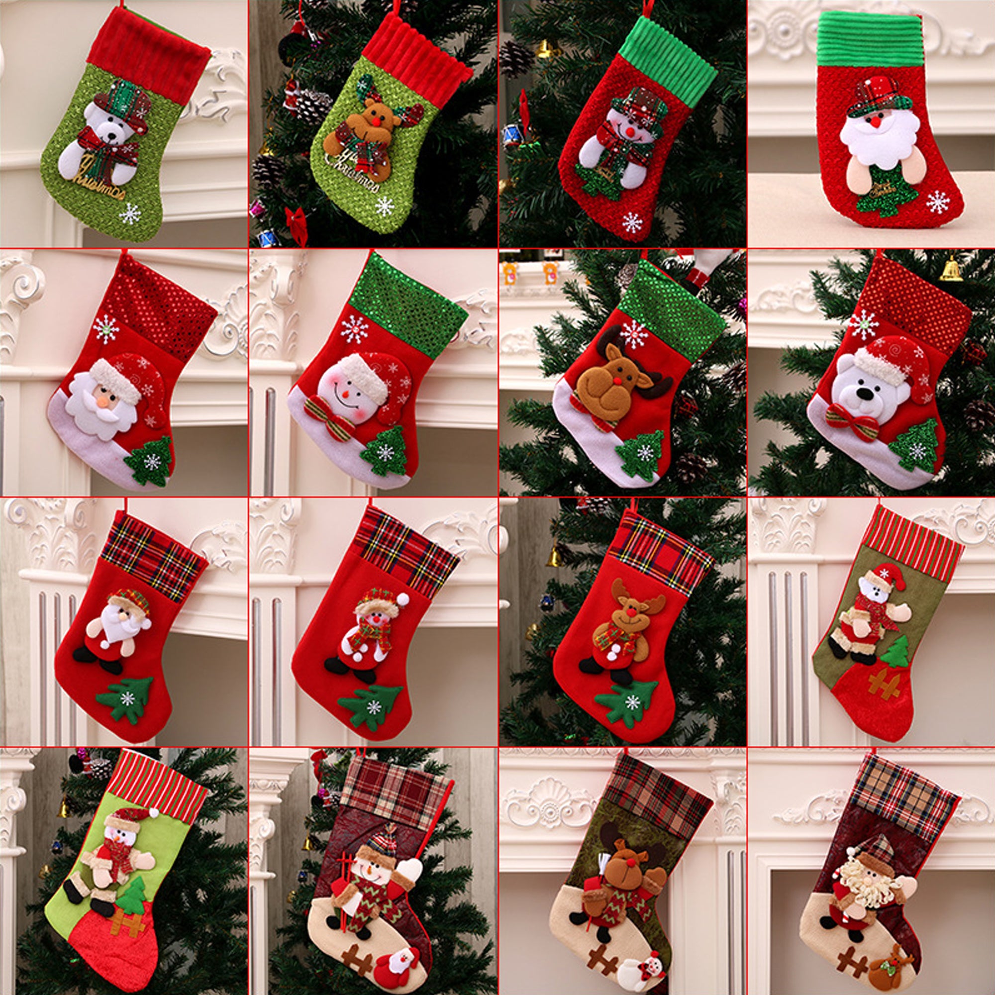 Christmas Sock Pendant Hanging Ornament Bag