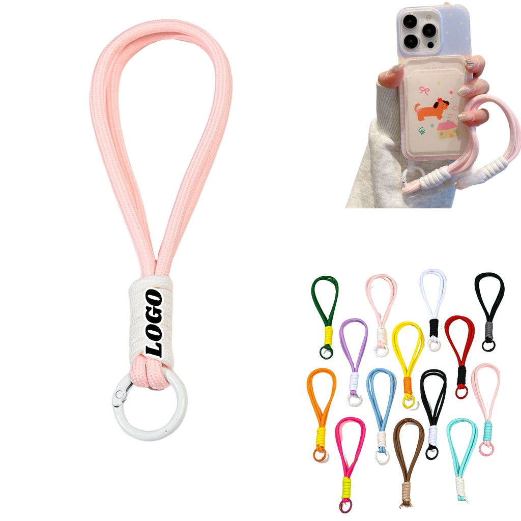 Two Tone Woven Lanyard Phone Keychain & Cup Use For Daily