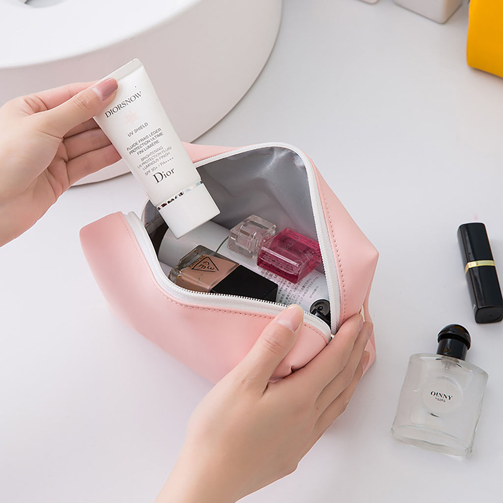 Multifunctional Hand Pu Cosmetic Pouch Bag