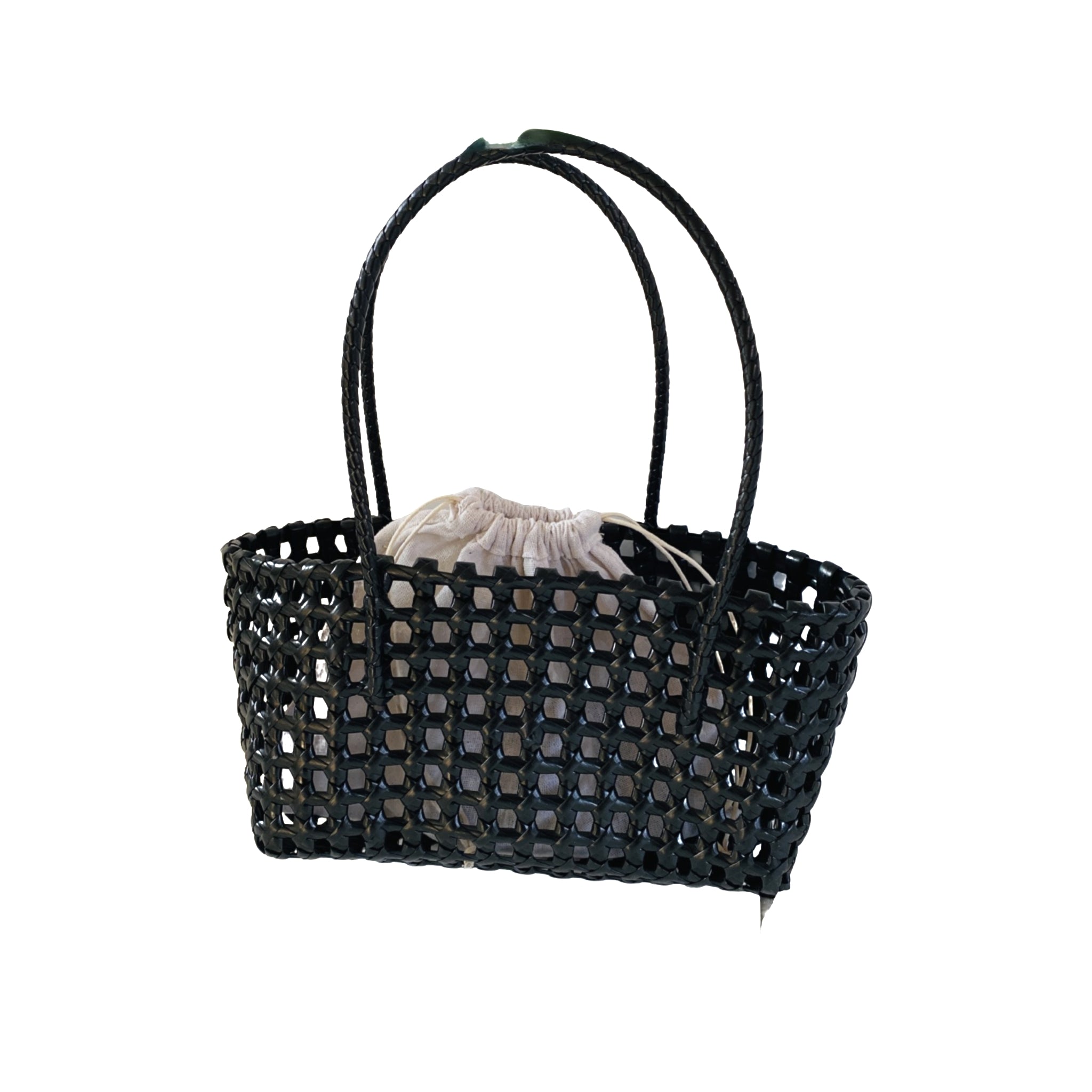 Openwork Crochet PVC Beach Tote Market Bag