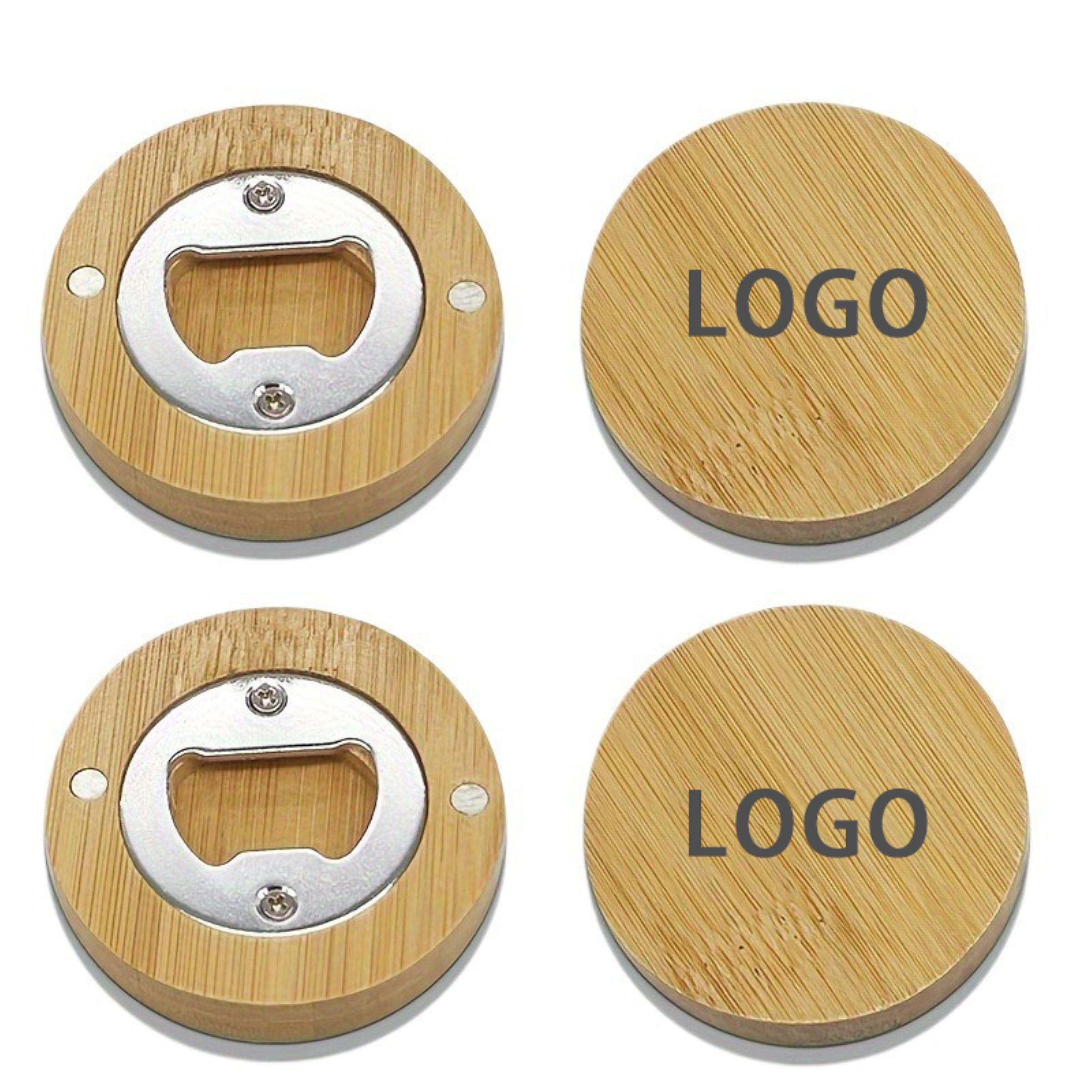 Wooden Round Beer Bottle Opener