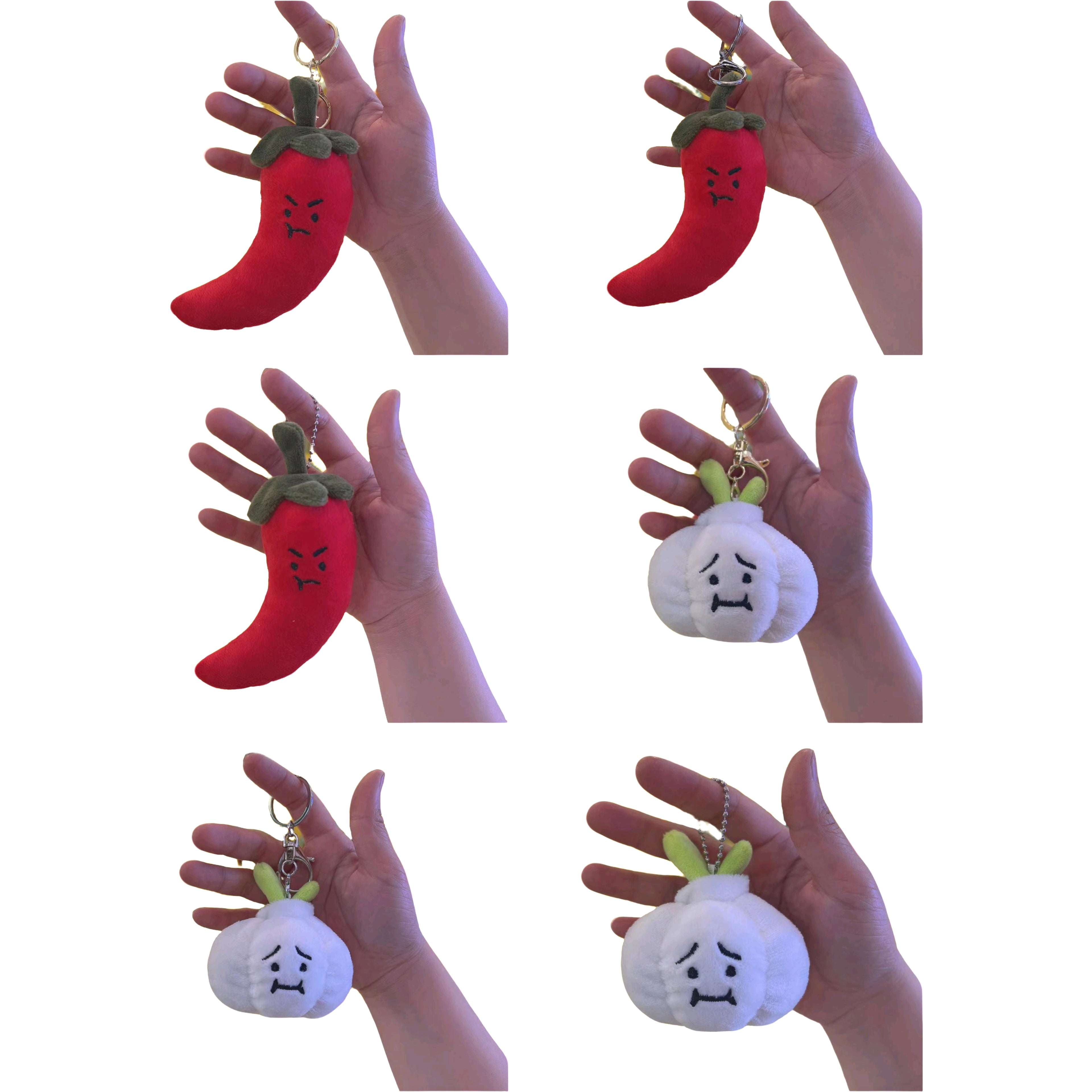Viral TikTok Veggie Plush Keychain Funny Backpack Charms
