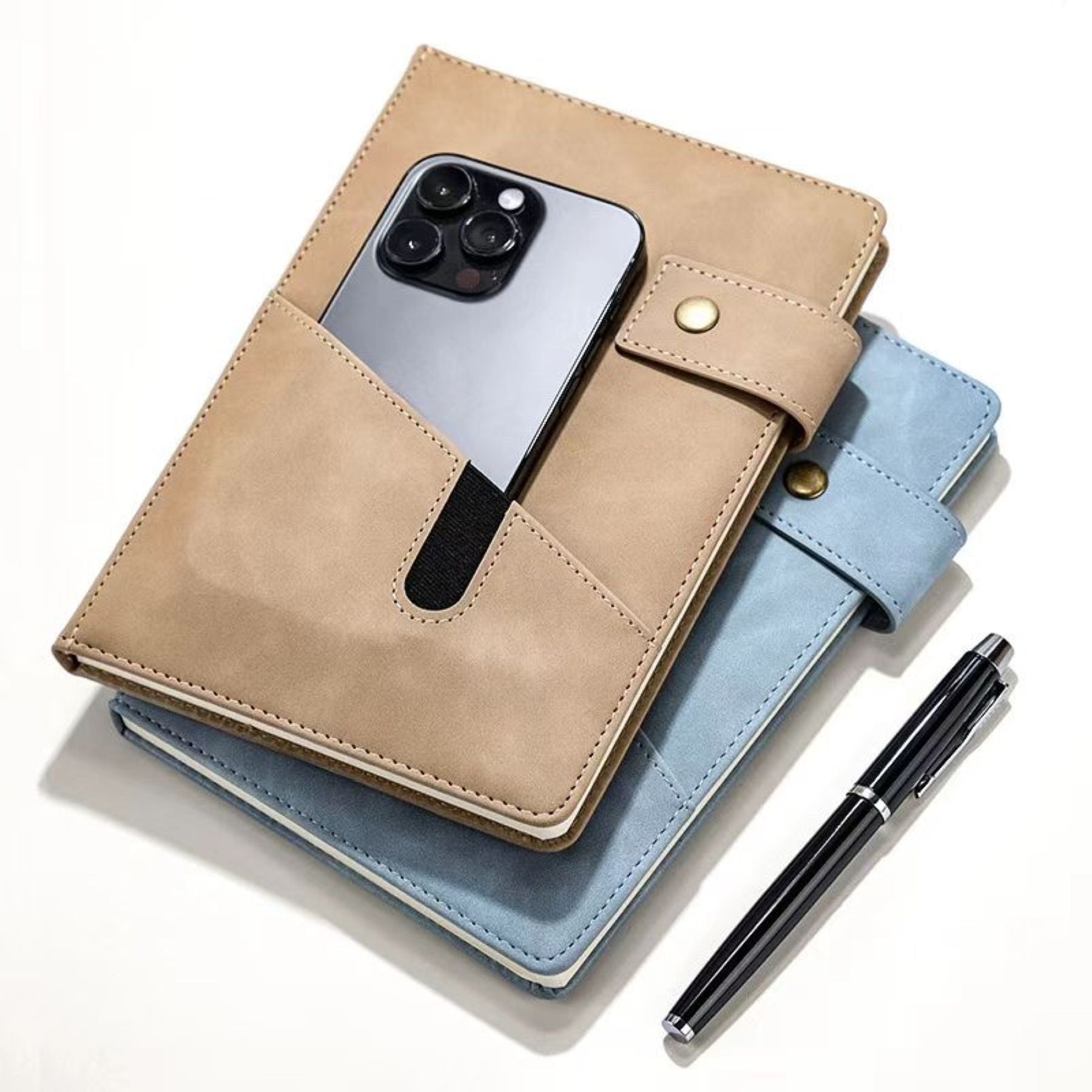 Buckled Imitation Leather Notebook