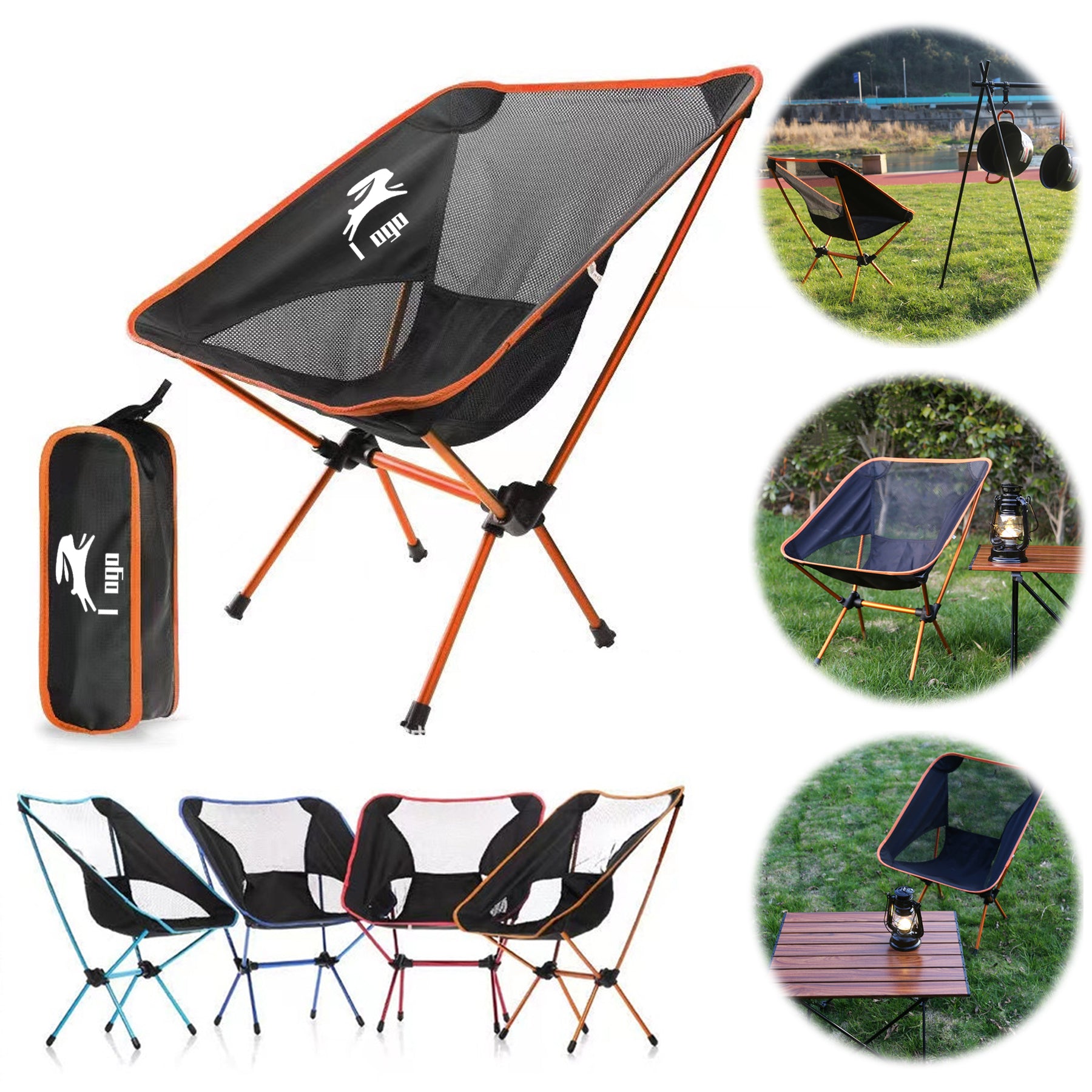 Ultralight Folding Camping Chair W/ Storage Bag