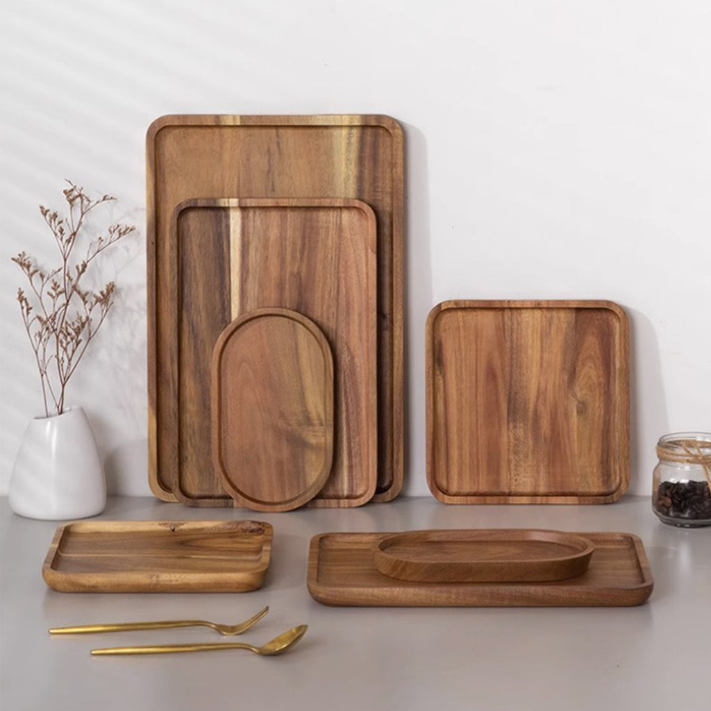 Square Wooden Fruit Tray